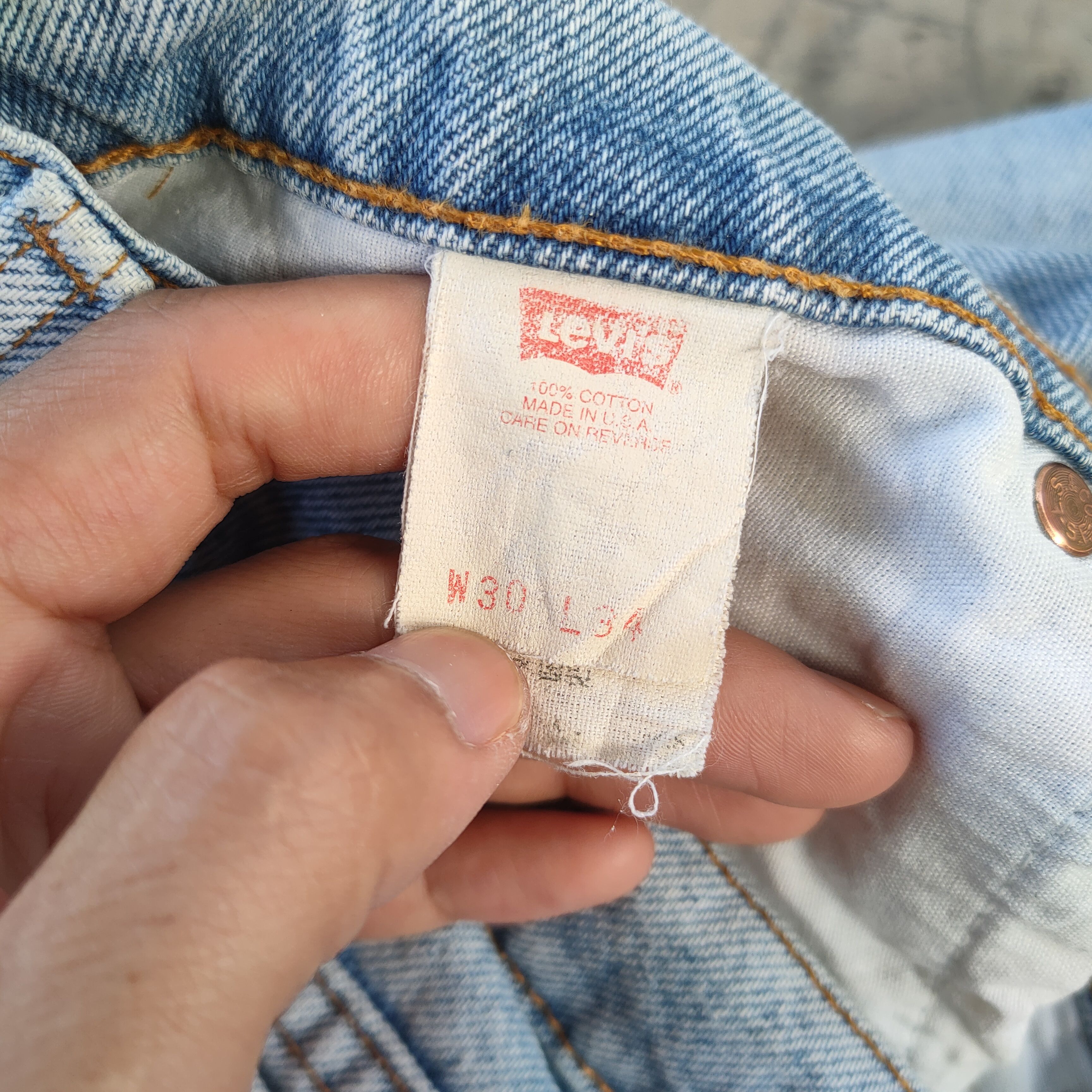 Levi's Vintage Clothing VINTAGE LEVI'S 510 94' USA FADED RIPPED JEANS DENIM PANTS Size US 29 - 17 Thumbnail