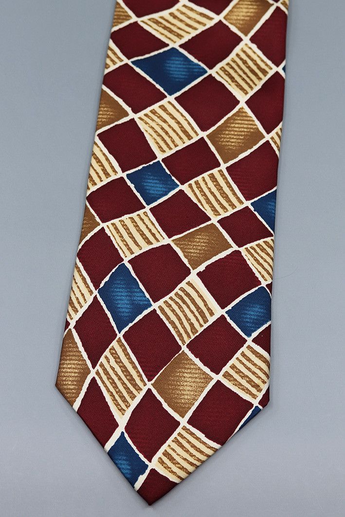 Hugo Boss Vintage Hugo Boss Silk Tie – Bold Geometric Pattern Size ONE SIZE - 1 Thumbnail