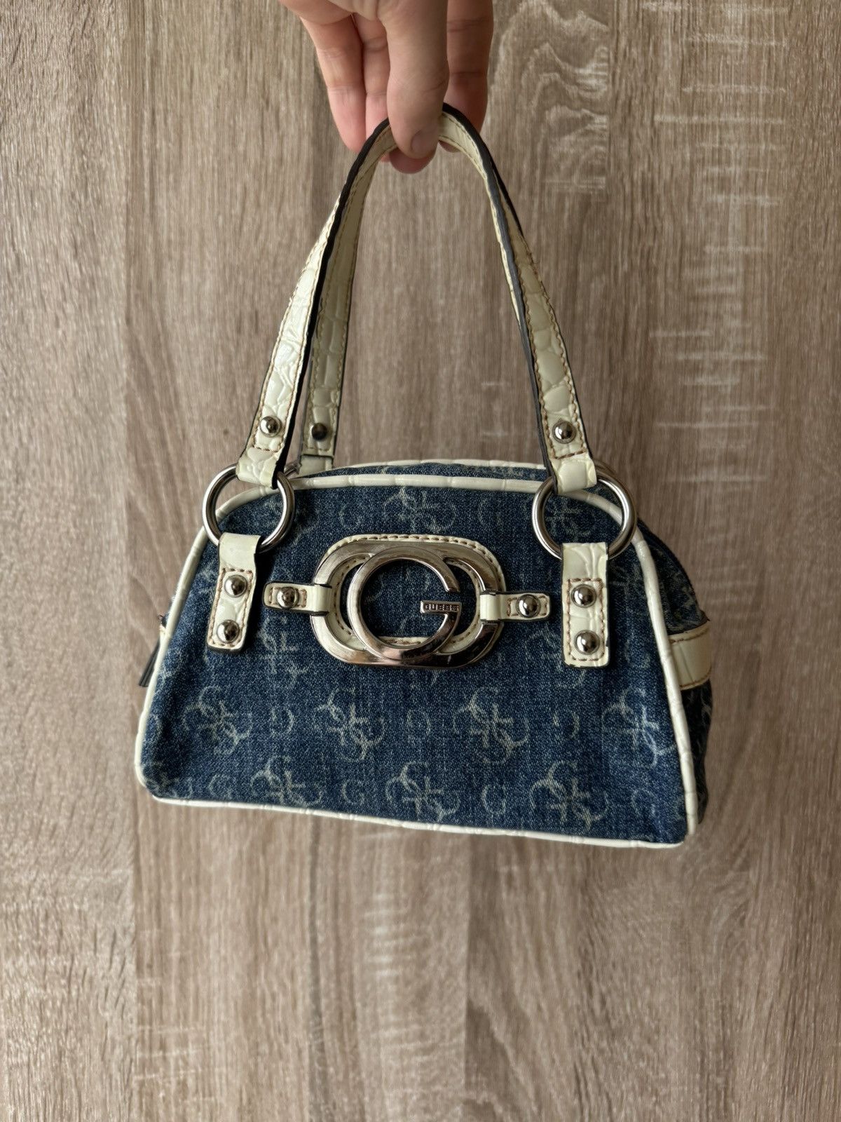 Guess Guess vintage buckle logo bag baguette mini 00s Y2k Handbag Size ONE SIZE - 3 Thumbnail