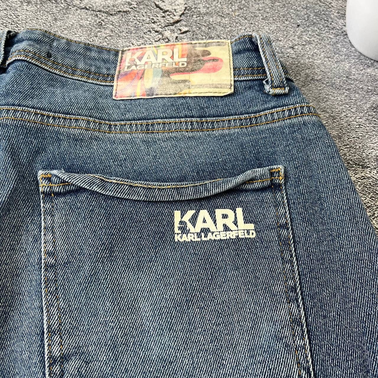 Karl Lagerfeld × Vintage Vintage Denim Karl Lagerfeld Flare denim pants/ Size US 34 / EU 50 - 10 Thumbnail