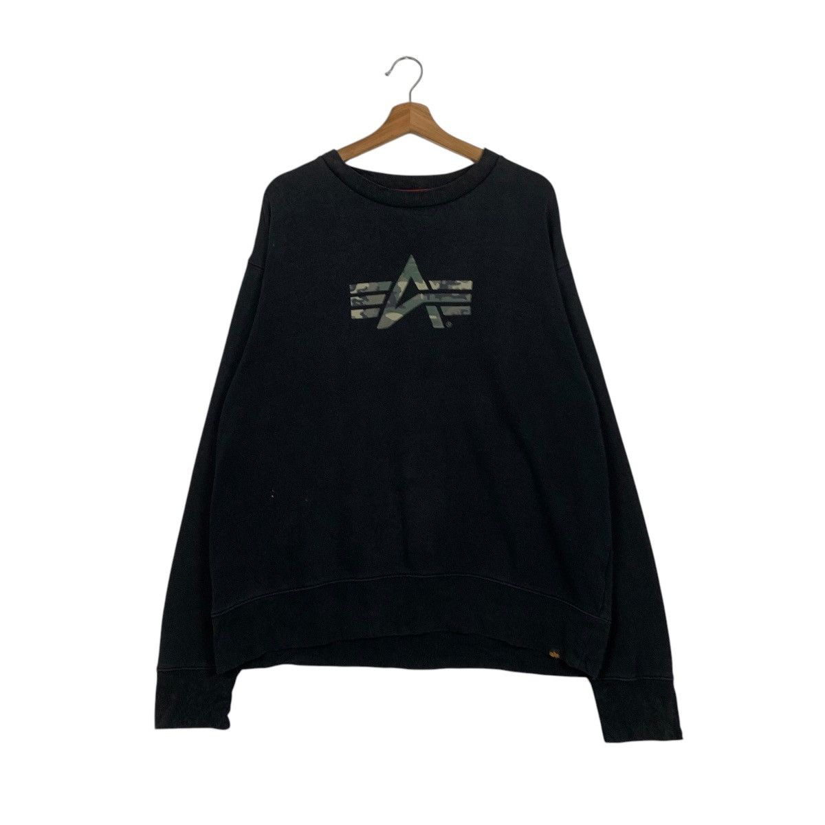Alpha Industries Alpha Industries Big Logo Crewneck Sweatshirt Size US XL / EU 56 / 4 - 1 Thumbnail