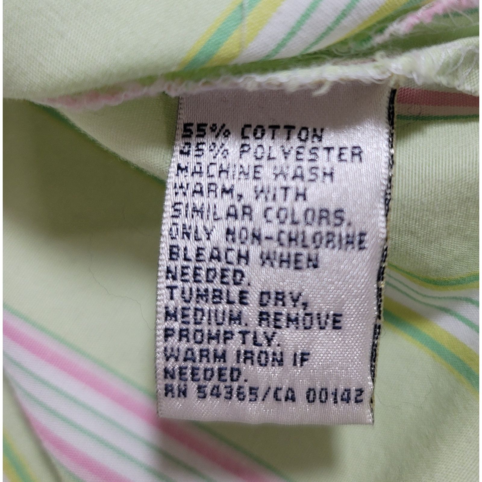 Other Allison Daley Green Pink Strip Button Up Top XXL 3/4 Sleeves Size XXL / US 16-18 / IT 52-54 - 5 Thumbnail