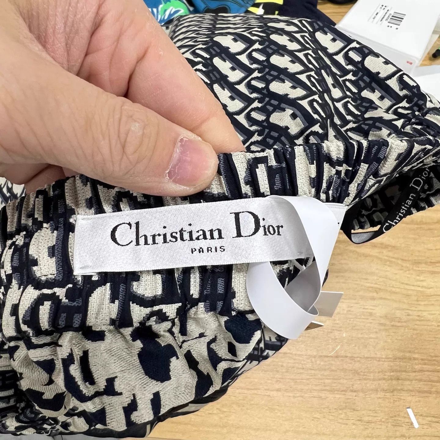 Dior Dior 99 New Blue Oblique Full Print Logo Skirt 36 Size 26" / US 2 / IT 38 - 3 Thumbnail