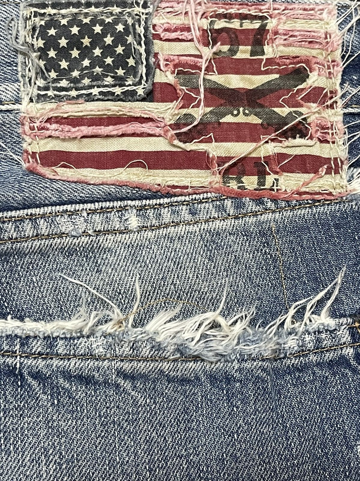Polo Ralph Lauren Vintage RL Ralph Lauren Faded Wash Style Distressed Jeans Size US 31 - 8 Thumbnail