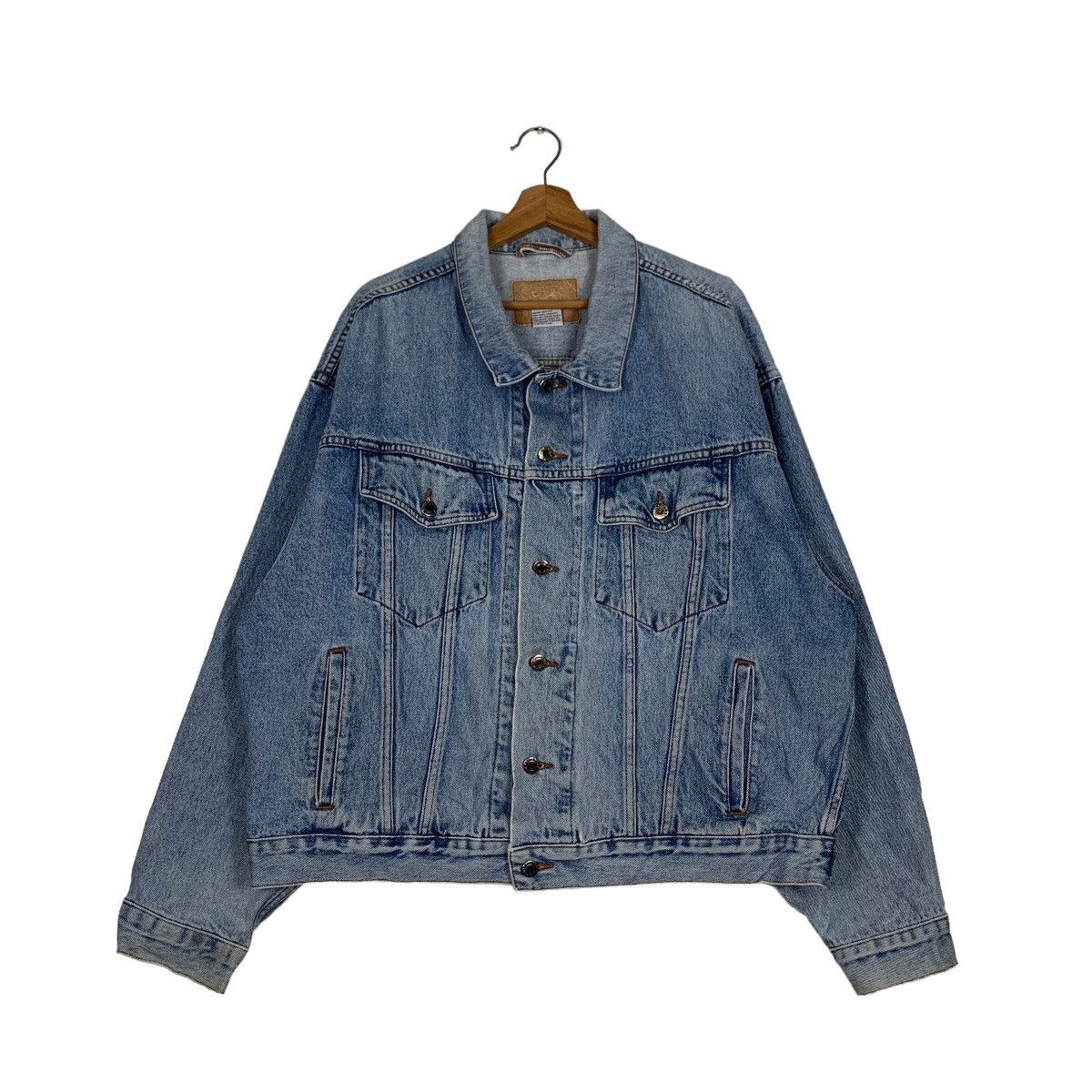 Vintage CANYON RIVER BLUES Trucker Washed Denim Jacket #0512-C23 Size US L / EU 52-54 / 3 - 1 Thumbnail