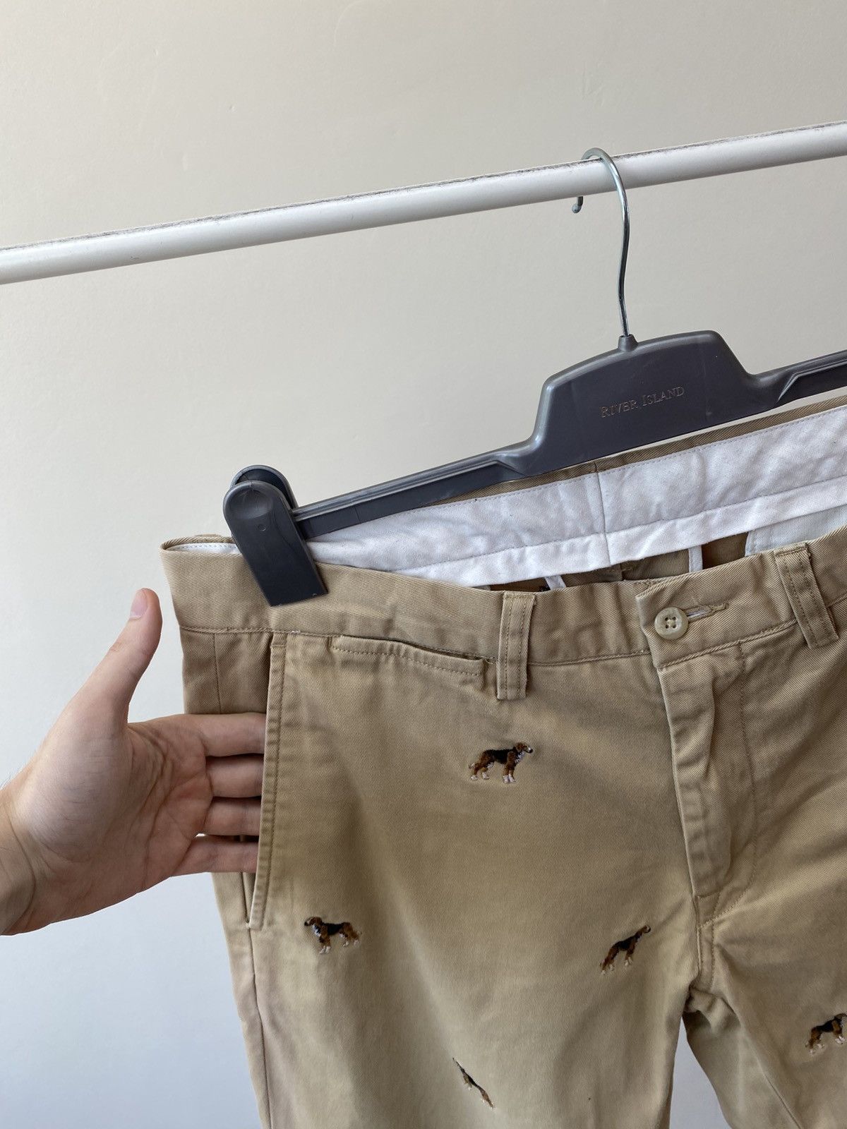 Polo Ralph Lauren Vintage Polo Ralph Lauren Chino Embroidered Dogs Pants Size US 32 / EU 48 - 6 Thumbnail