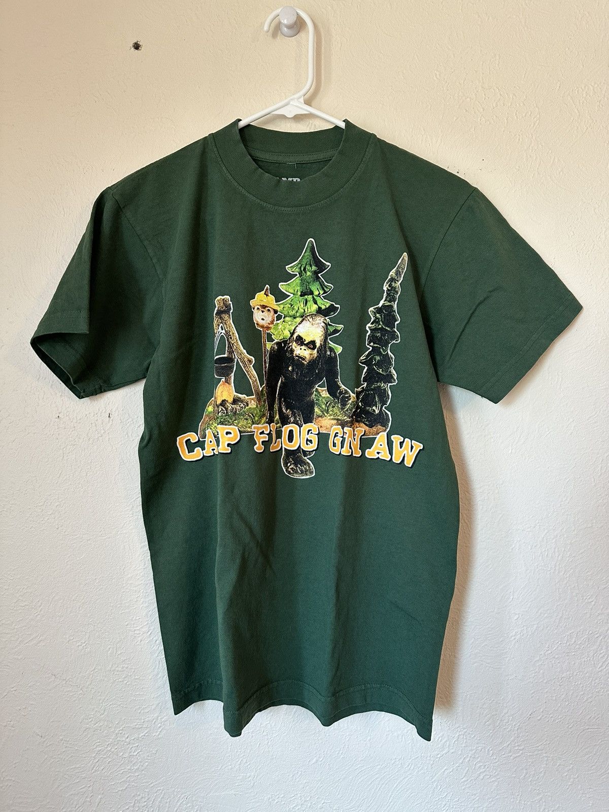 image of Golf Wang x Odd Future Camp Flog Gnaw 2023 “Sasquatch” T-Shirt in Green, Men's (Size Small)