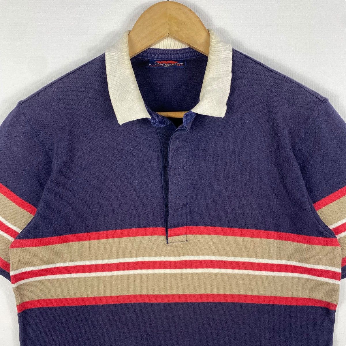 Canterbury of New Zealand × Vintage Vintage 80's CANTERBURY Of NEW ZEALAND Striped Polo Rugby Size US S / EU 44-46 / 1 - 2 Thumbnail