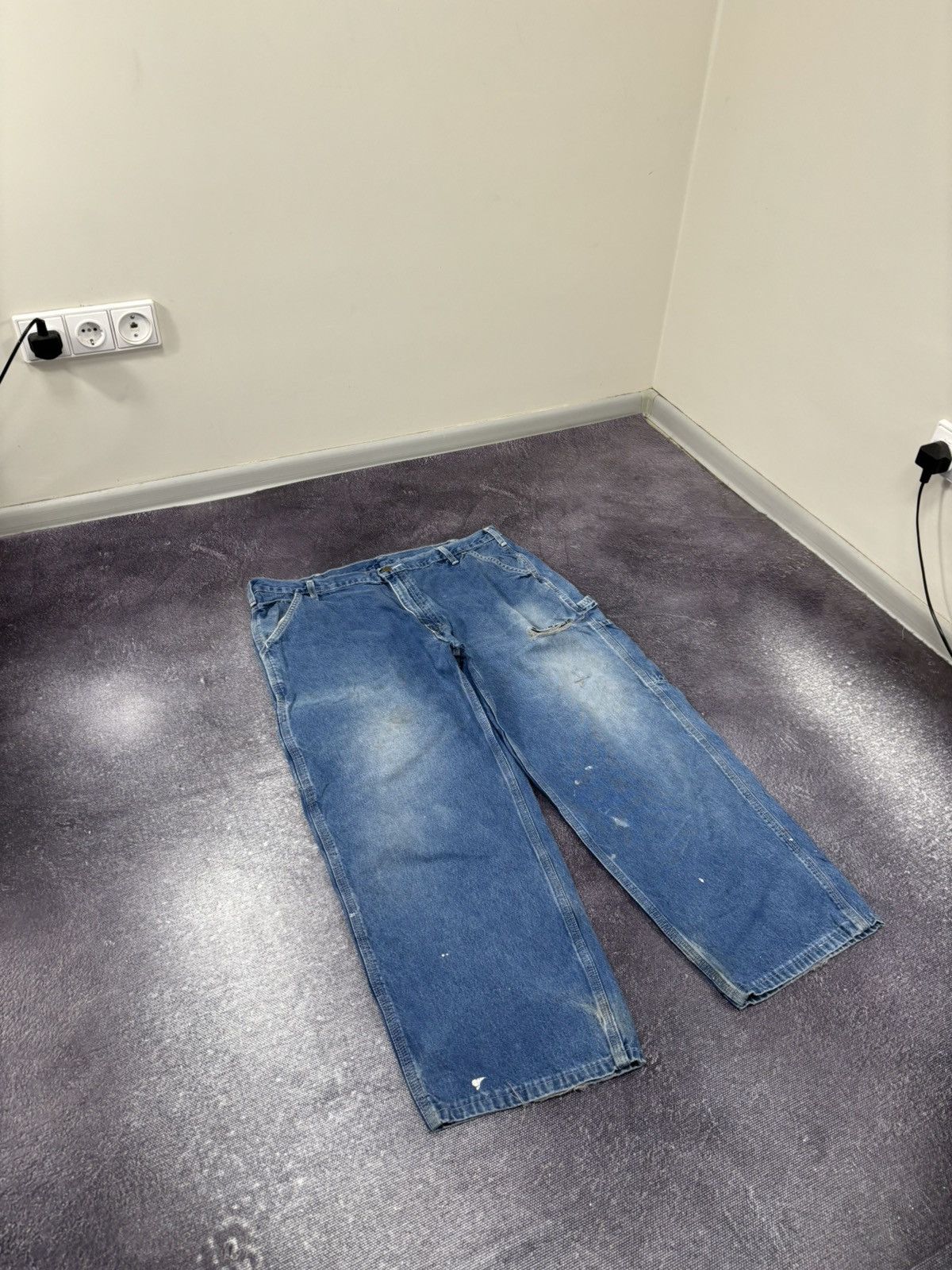 Carhartt Vintage 90s Carhartt USA Blue Denim Hype Baggy Jeans Size US 40 / EU 56 - 9 Thumbnail