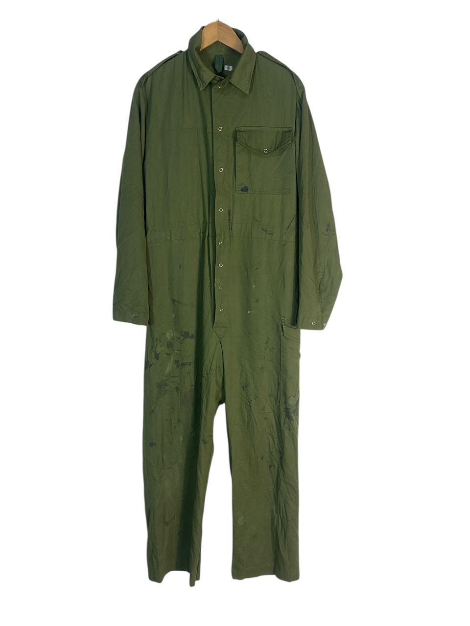 Vintage Vintage us army 80s olive green coverall Size US 37 - 1 Thumbnail