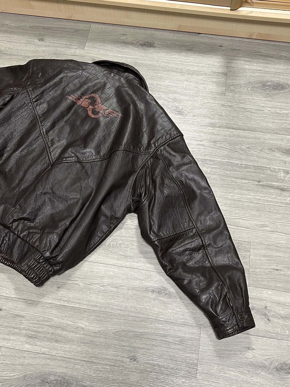 Vintage Kawasaki vintage leather aviator jacket Size US L / EU 52-54 / 3 - 9 Thumbnail