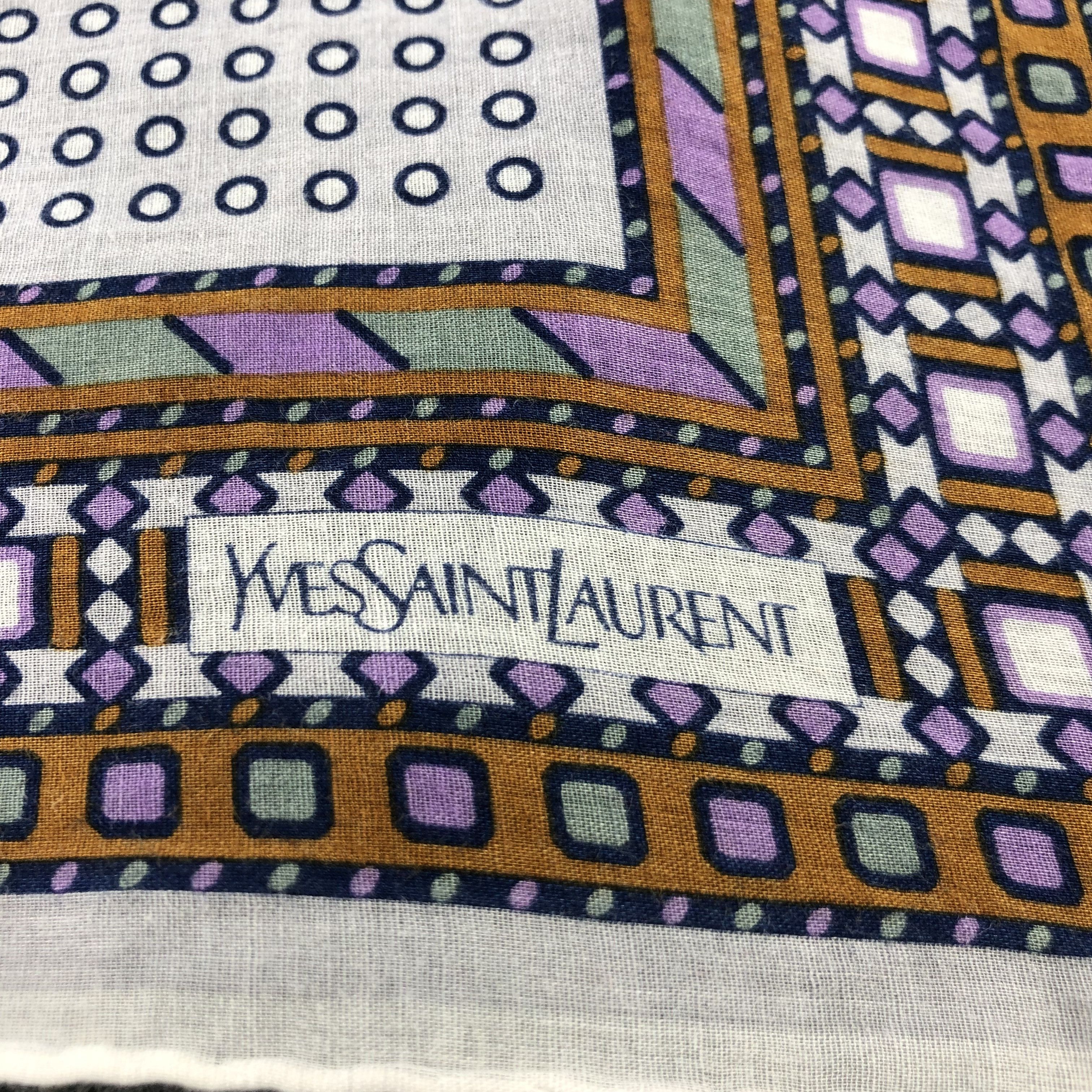 Vintage × Yves Saint Laurent Yves Saint Laurent Handkerchief Neckerchief Bandana H1441 Size ONE SIZE - 3 Thumbnail