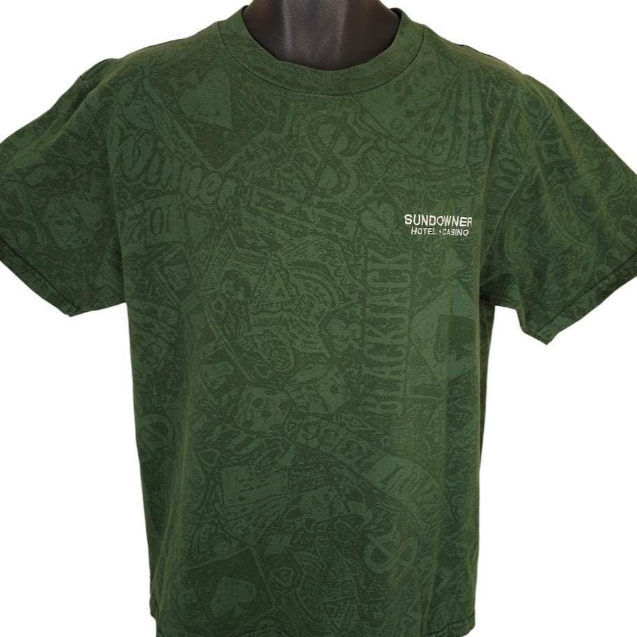 Vintage Vintage Sundowner Casino T Shirt Mens Size Large Green 90s Size US L / EU 52-54 / 3 - 1 Thumbnail