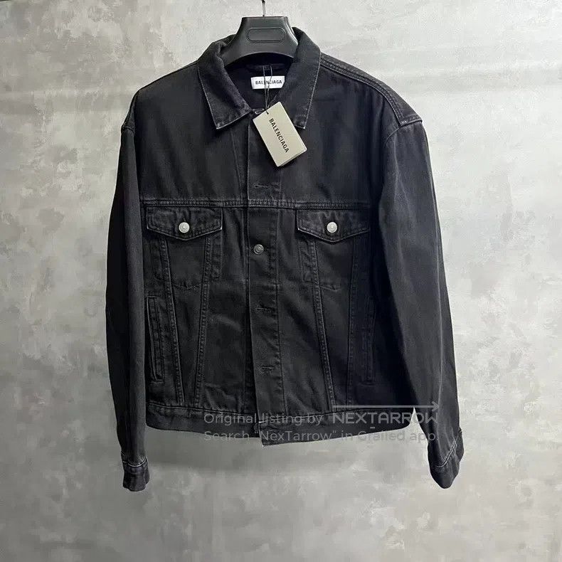 Balenciaga Balenciaga Black and Green Embroidered Pattern Logo Denim Size XXS / US 00 / IT 34 - 2 Thumbnail