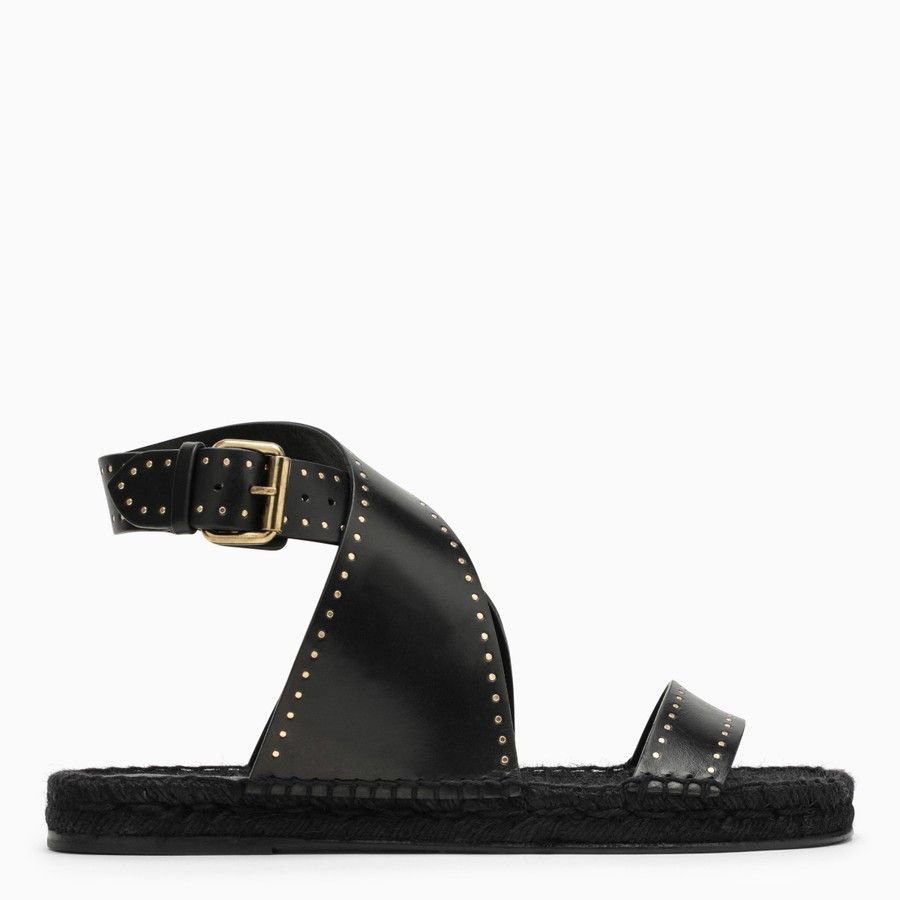 Isabel Marant o1d2blof0824 Leather Sandal in Black Size US 6 / IT 36 - 1 Thumbnail
