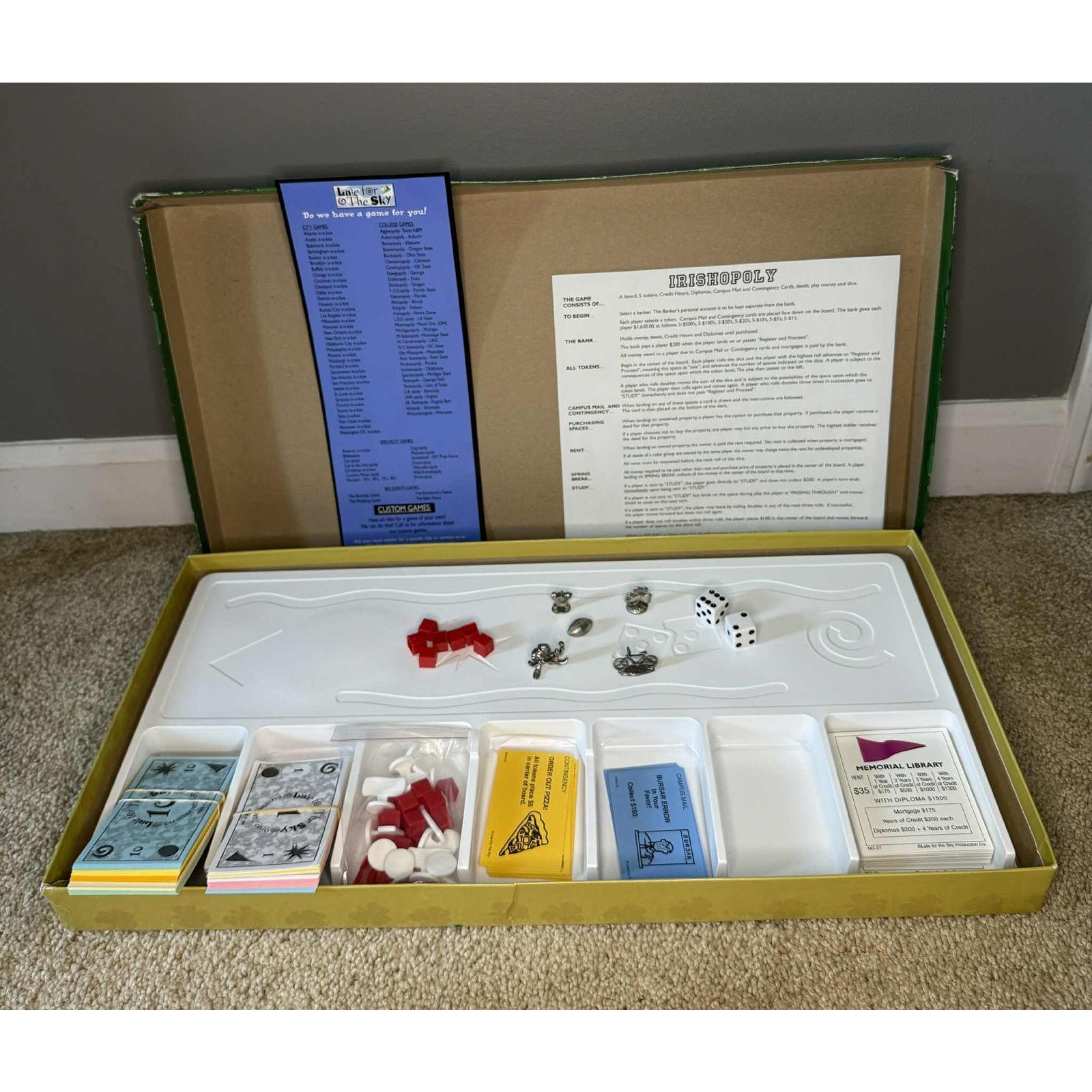 Other Late for the Sky Irishopoly University Notre Dame Board Game Size ONE SIZE - 3 Thumbnail