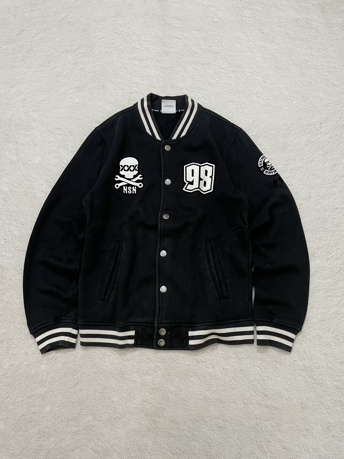 Japanese Brand 2000s Varsity Rebel Blok Logo Skull Gothic Y2K Japanese LGB Size US L / EU 52-54 / 3 - 2 Thumbnail