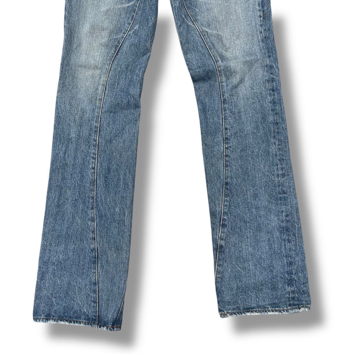 Johnbull 🇯🇵 VINTAGE JOHNBULL SPIRAL CUT WASHED DENIM PANTS Size US 29 - 5 Thumbnail