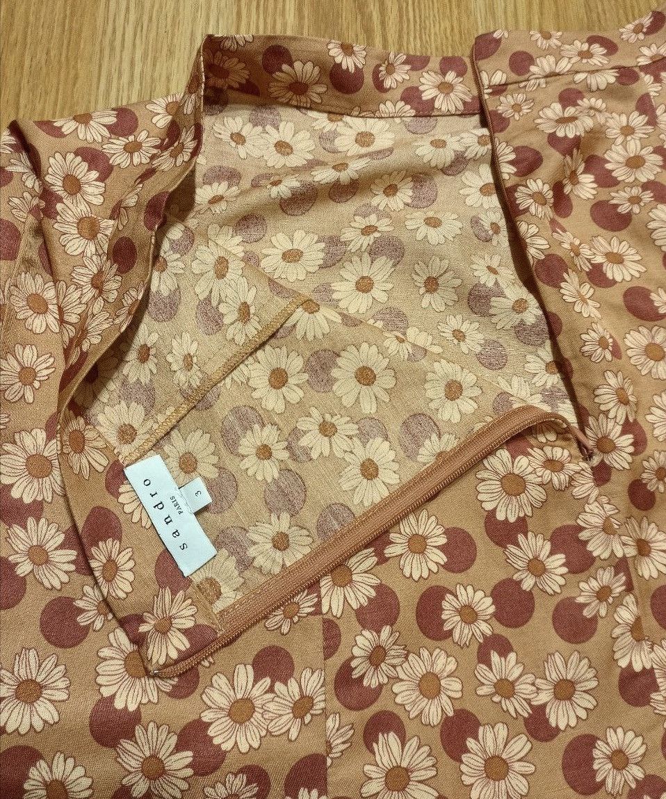 Sandro SANDRO Linen Blend Floral Print Skirt Size 3/L Size 30" / US 8 / IT 44 - 8 Thumbnail
