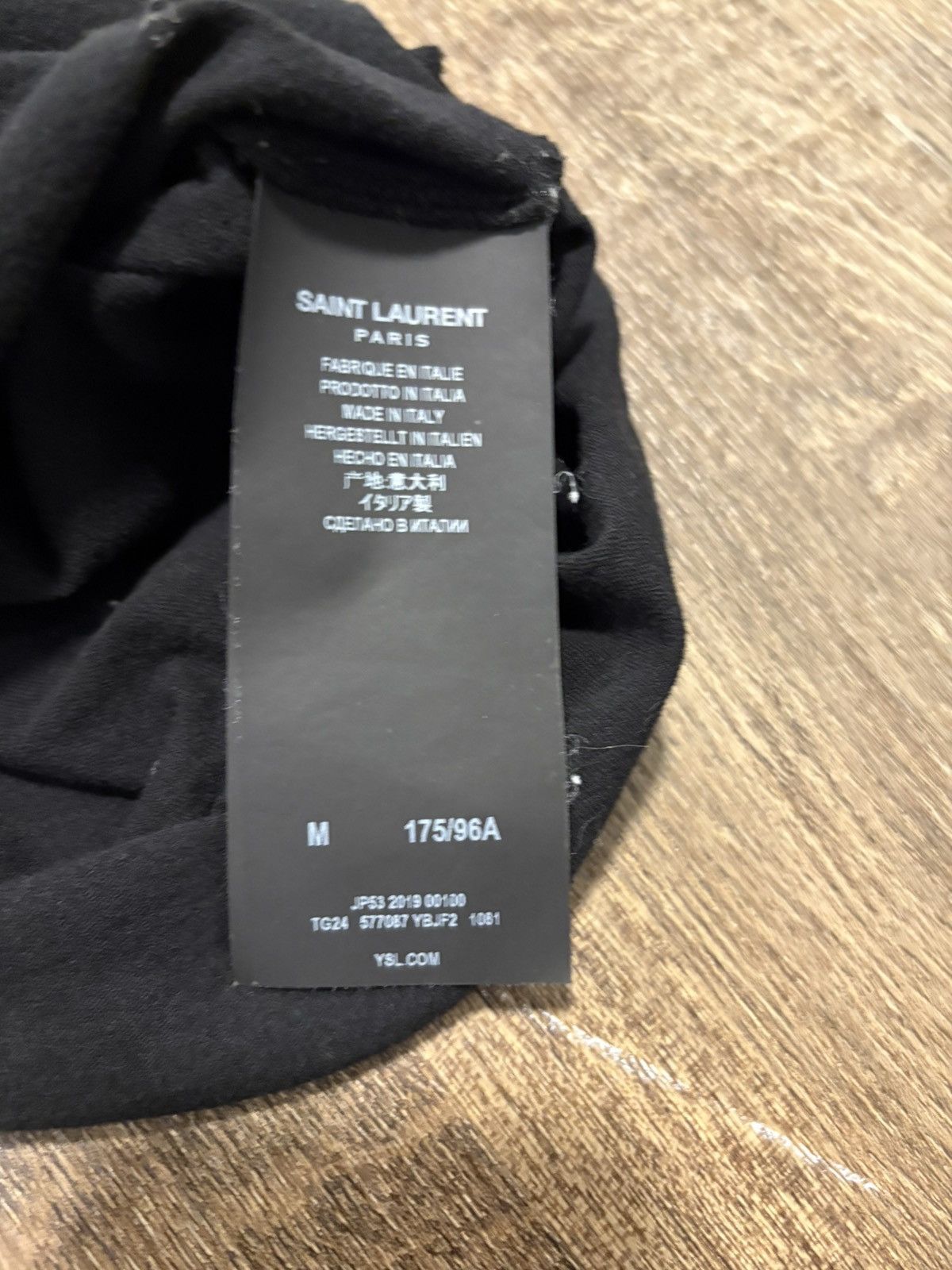 Saint Laurent Paris Star logo Tee Size US M / EU 48-50 / 2 - 3 Thumbnail