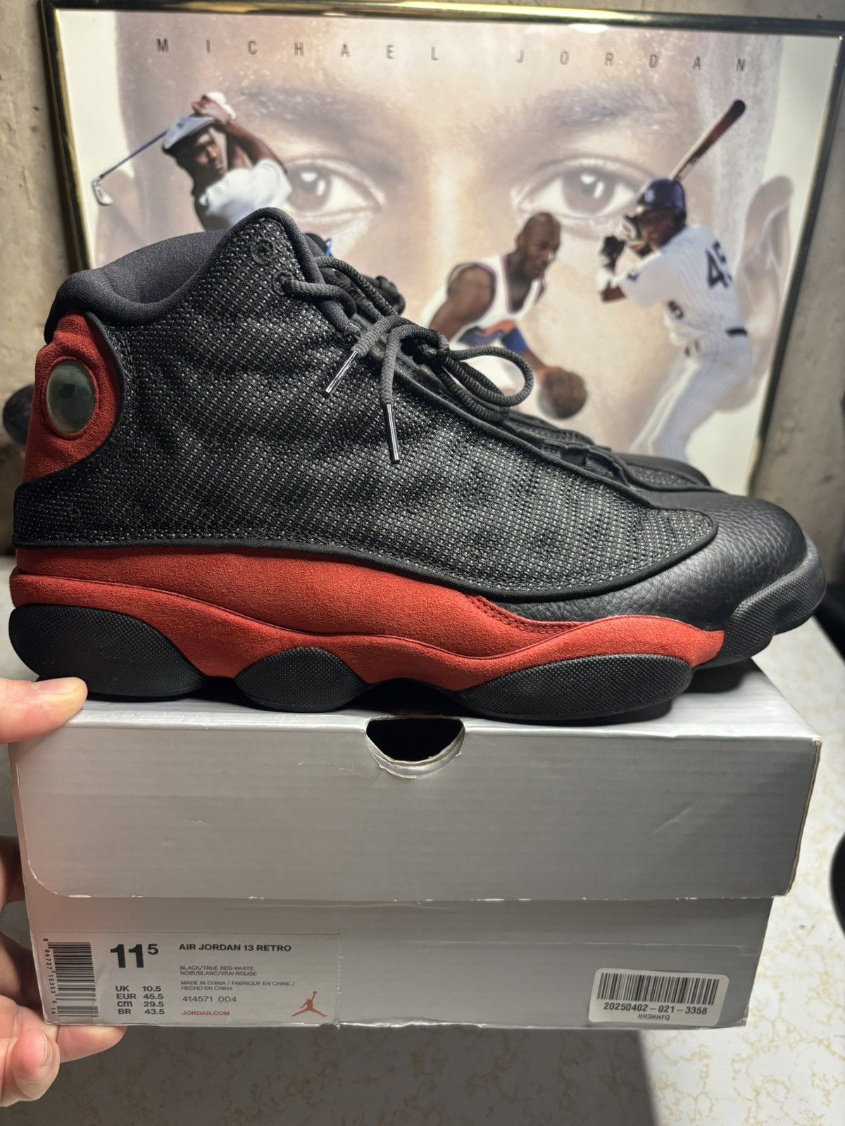 Jordan Brand Air Jordan 13 Retro 2017 Bred 2017 Size US 11.5 / EU 44-45 - 1 Thumbnail