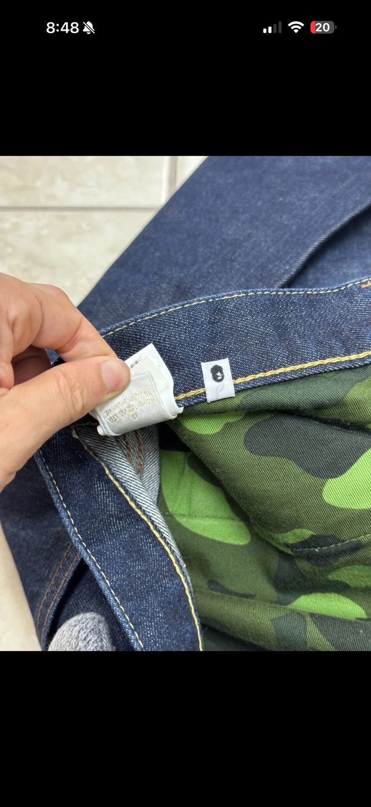 Bape denim pants sz xl