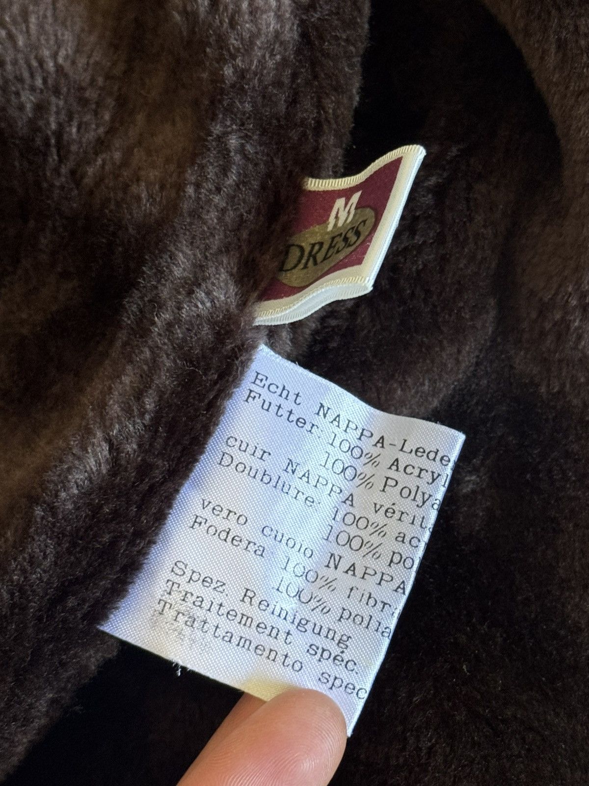 Genuine Leather Retro 52size vintage leather brown coat jacket + lining 90s Size US L / EU 52-54 / 3 - 7 Thumbnail