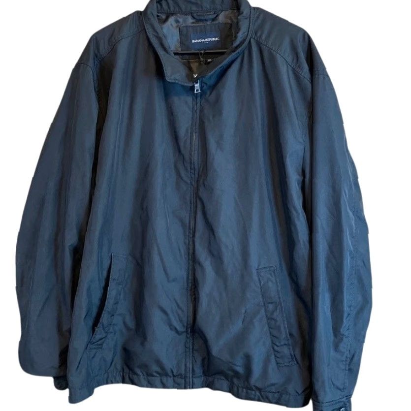 Banana Republic VINTAGE Banana Republic Mens Jacket Black Minimalist Lined Casual Outdoor Collared XXL Size US XXL / EU 58 / 5 - 2 Thumbnail