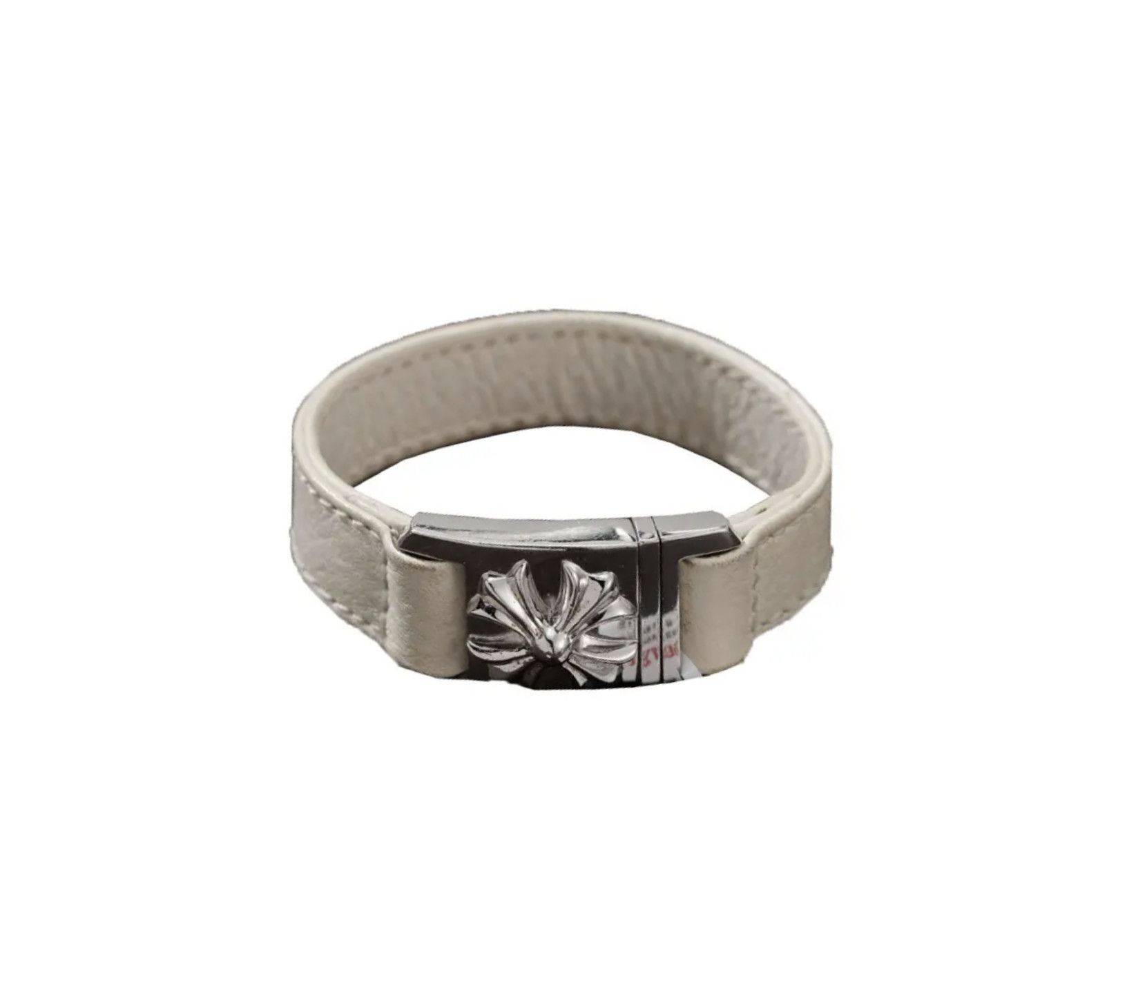 Chrome Hearts CHROME HEARTS CH CROSS WHITE LEATHER BRACELET Size ONE SIZE - 1 Thumbnail