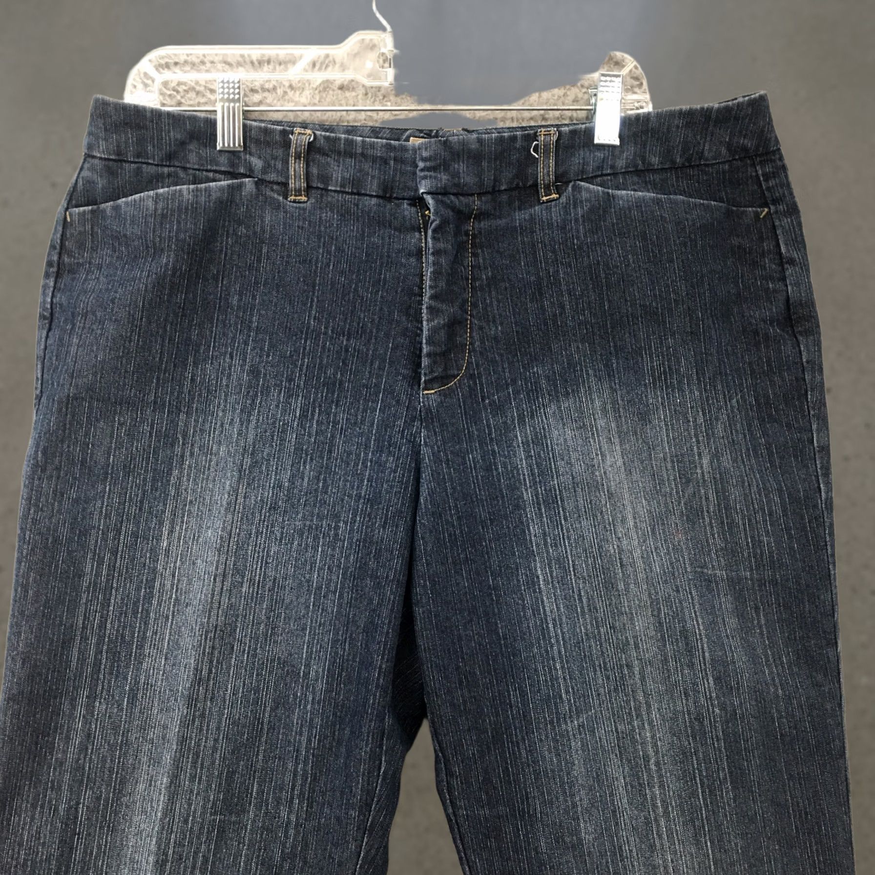CO Khakis & Co Jeans Womens 14 Blue Denim Straight Leg Mid Rise Zip Fly 8215D Jeans Women 14 Blue Denim Straight Modern Classic Mens Womens Size 36" / US 14 / IT 50 - 1 Thumbnail
