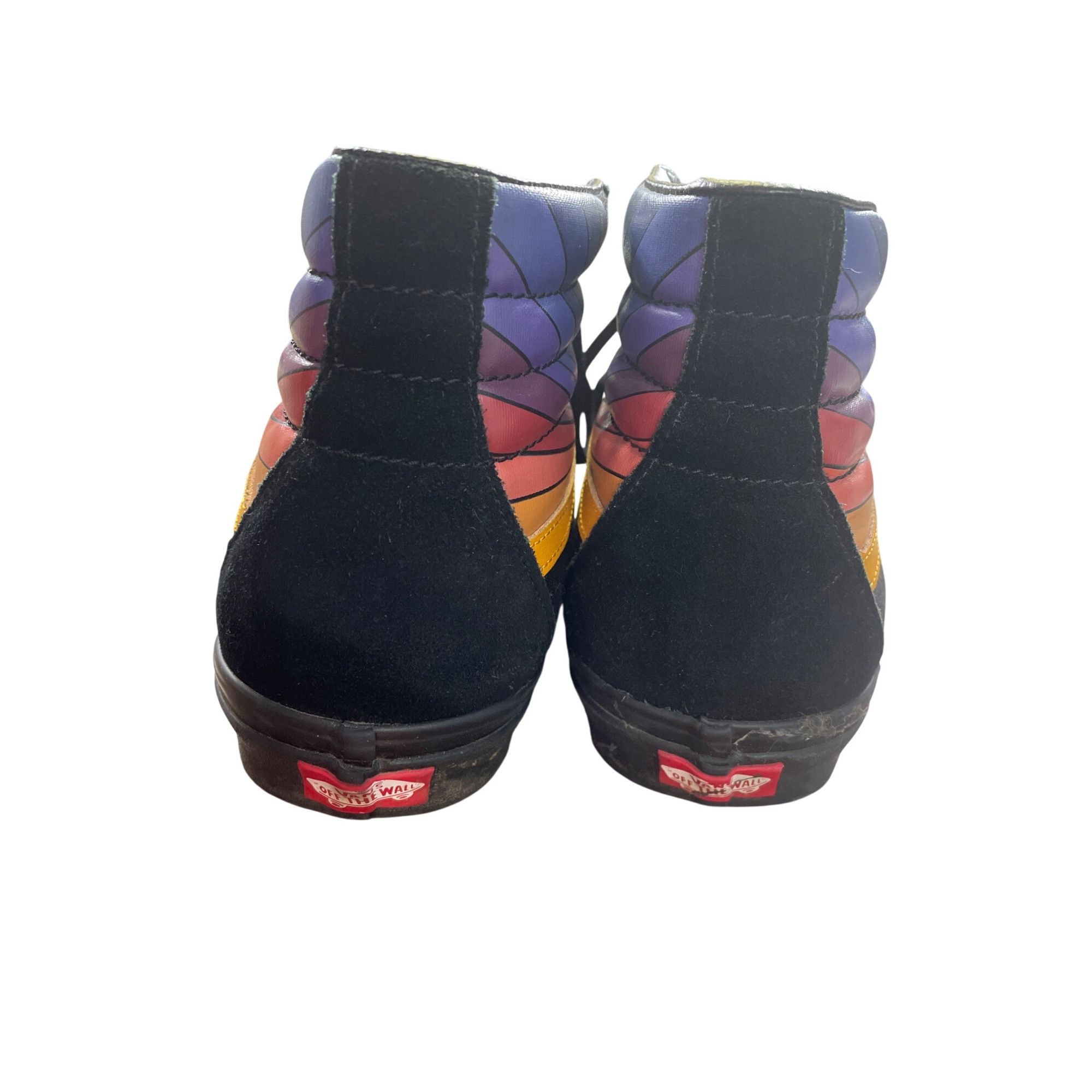 Vans Vans Mens Black Suede Rainbow High Top Skater Sneakers Size Size US 11.5 / EU 44-45 - 8 Thumbnail