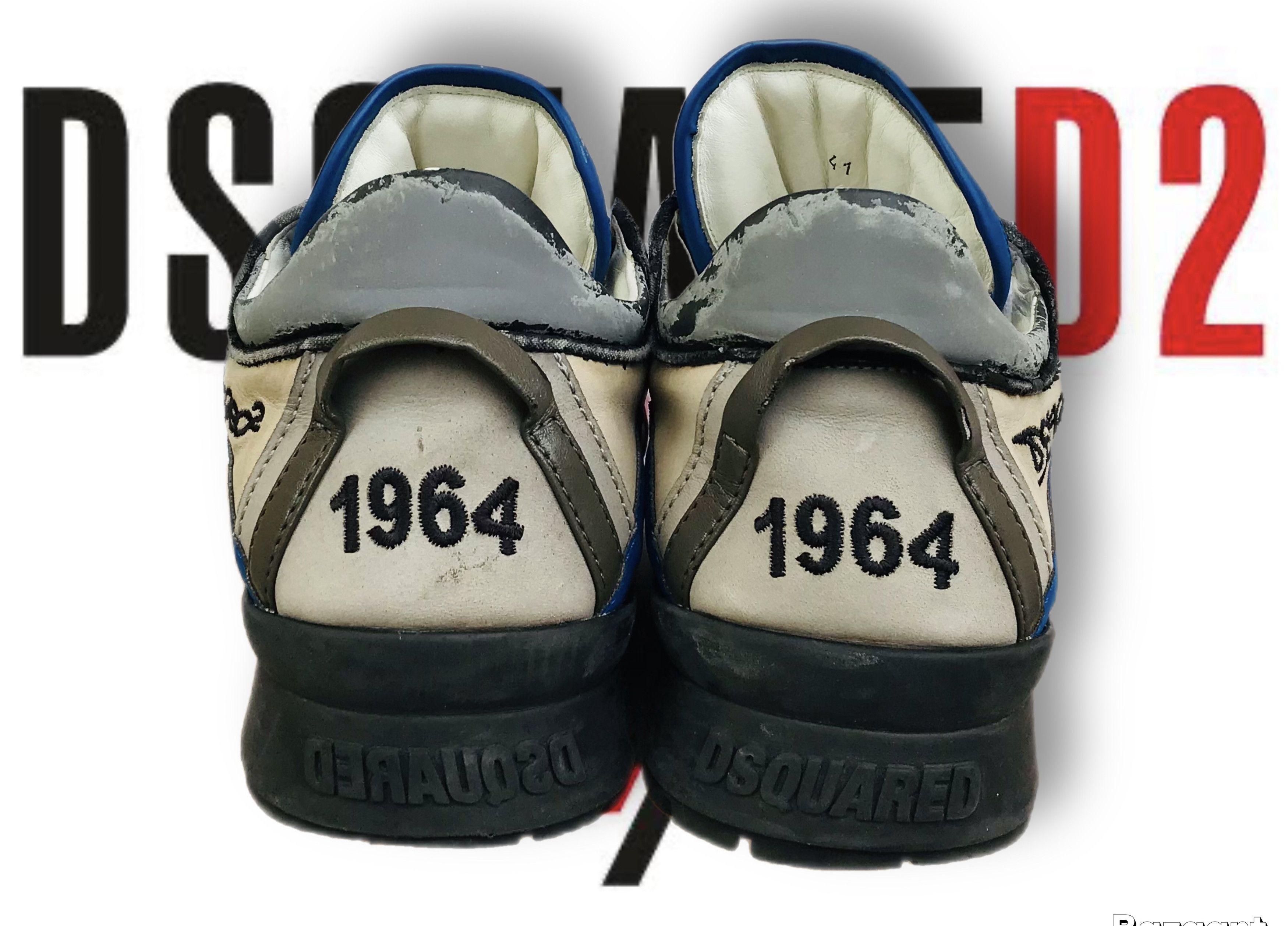 Dsquared2 Dsquared2 Kick it 1964 Men's Low Top Leather Shoes Vintage Size US 8 / EU 41 - 4 Thumbnail