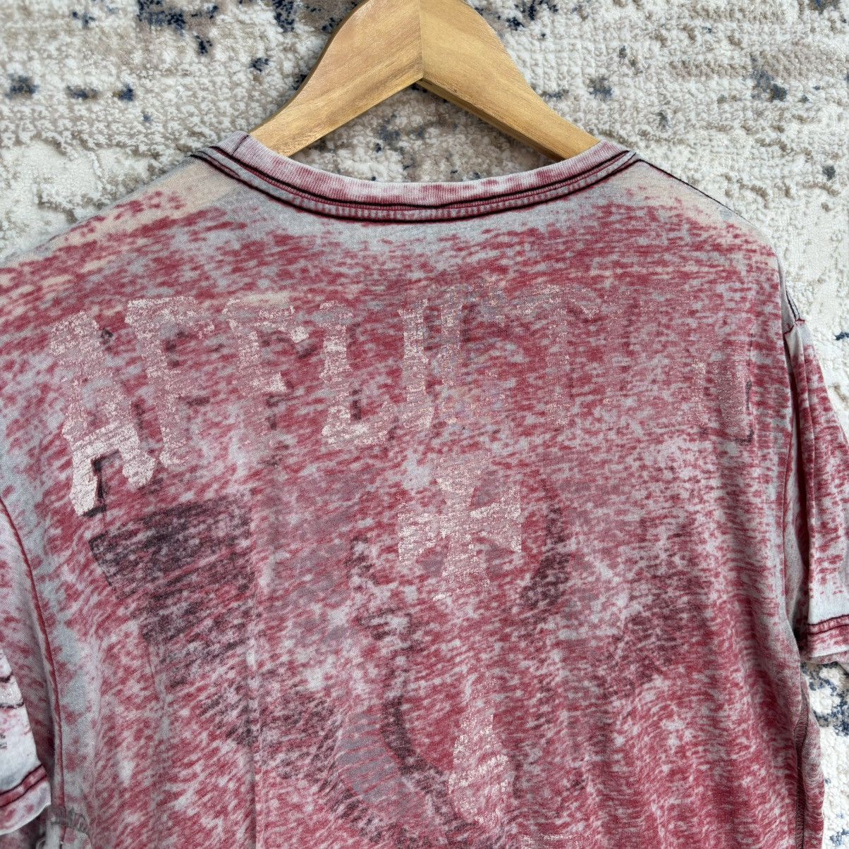 Affliction Distressed Affliction Paper Thin T-shirt rare design Size US L / EU 52-54 / 3 - 8 Thumbnail