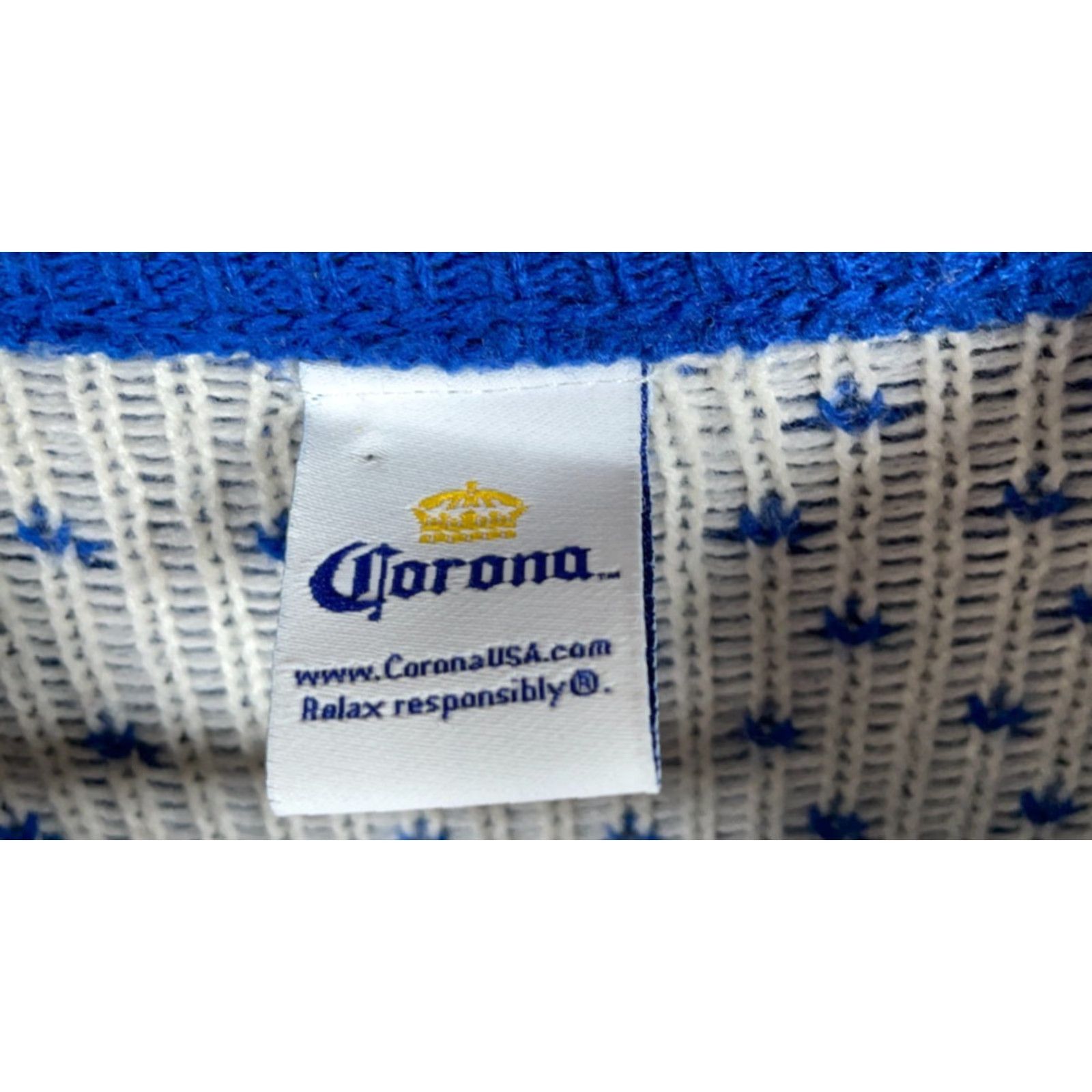 Vintage Corona Extra Beer Sweater Adult Small Blue White Ugly Christmas Knit AOP Size US S / EU 44-46 / 1 - 3 Thumbnail