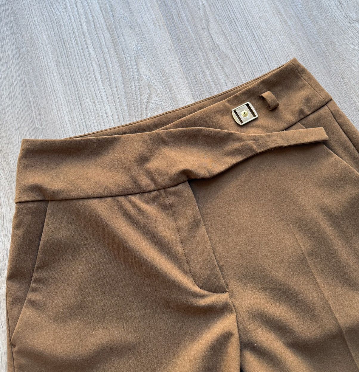 Vintage Raffaello Rossi Valerie 6/8 Brown Pants Culottes Trousers Size 36" / US 14 / IT 50 - 4 Thumbnail
