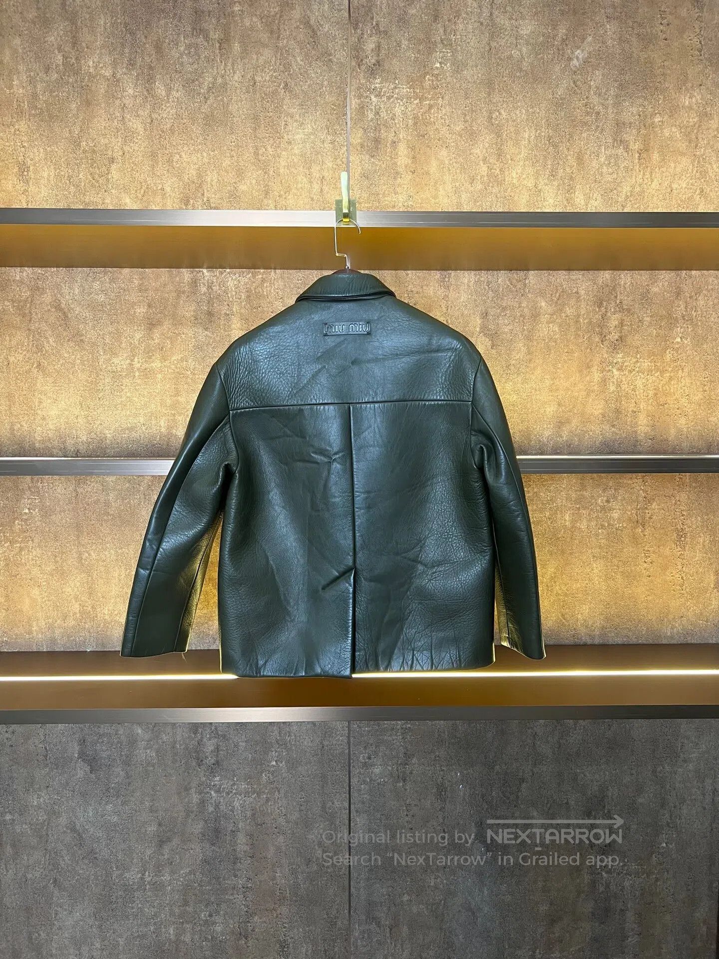 Miu Miu Miu Miu Lambskin blazer with slogan| Size XS / US 0-2 / IT 36-38 - 2 Thumbnail