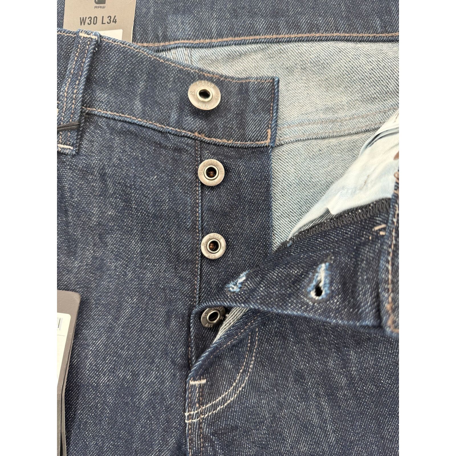 G-Star NWT G-Star Raw 3301 Regular Tapered Burten Stretch Jeans Size US 30 / EU 46 - 4 Thumbnail