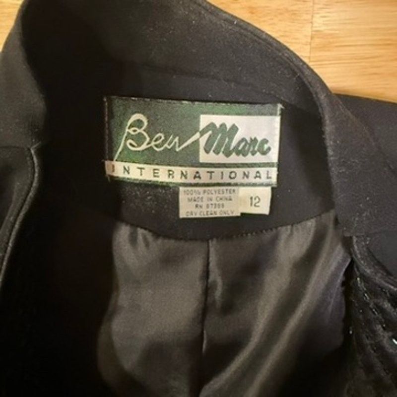 Ben Davis Ben Marc Vintage beaded fashion Blazer size 12 Size XL / US 12-14 / IT 48-50 - 3 Thumbnail