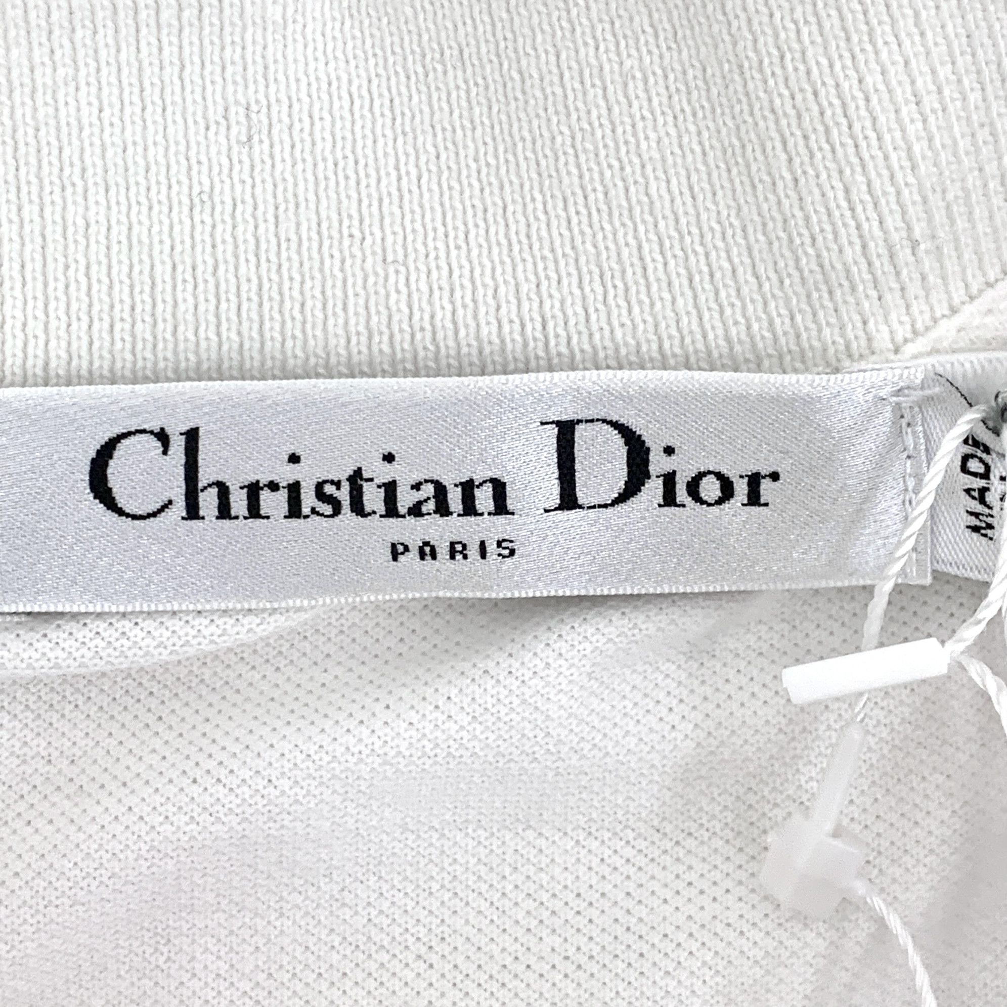 Dior Dior Striped Logo Polo Shirt White (XS) Size US XS / EU 42 / 0 - 6 Thumbnail
