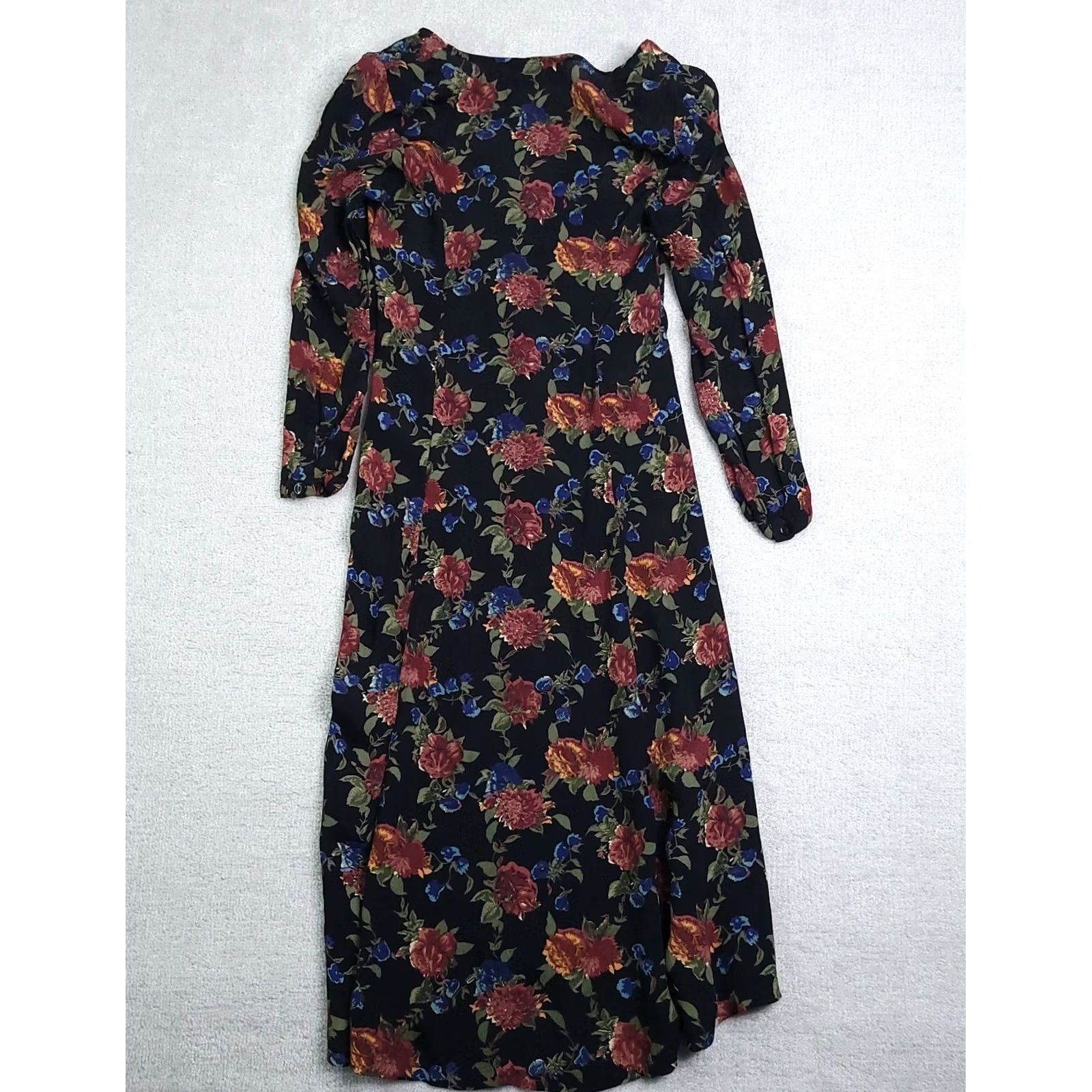 Vintage Vtg Passports Pier 1 Imports Dress Women's Small Floral Removable Shoulder Pads Maxi Hollow? Size S / US 4 / IT 40 - 6 Thumbnail