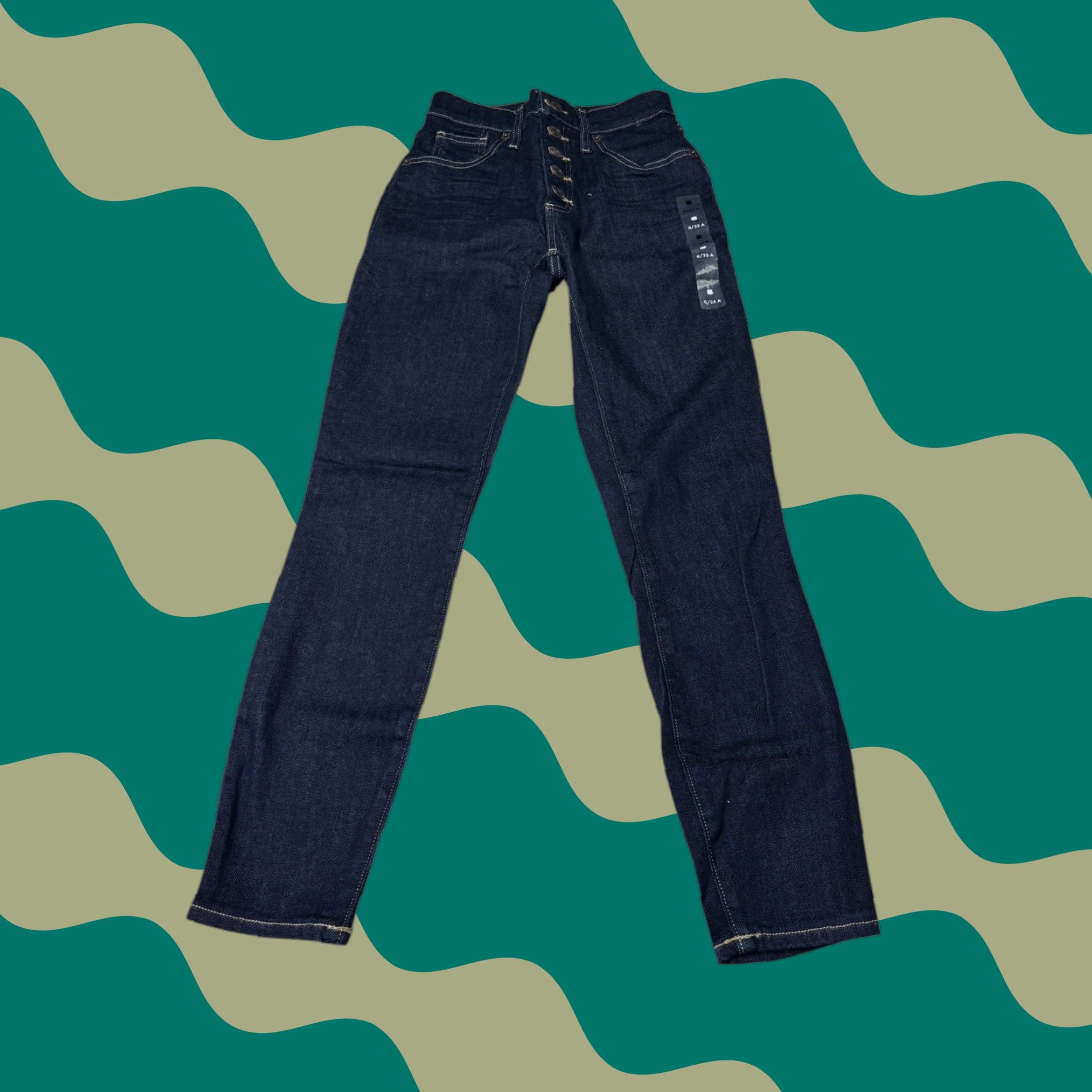 Lucky Brand Lucky Brand Bridgette High Rise Skinny Jeans Women Dark Wash 25 Inseam 27 Button Fly 5-Pocket Denim Comfort Stretch NWT Size 42" / US 20 - 1 Thumbnail