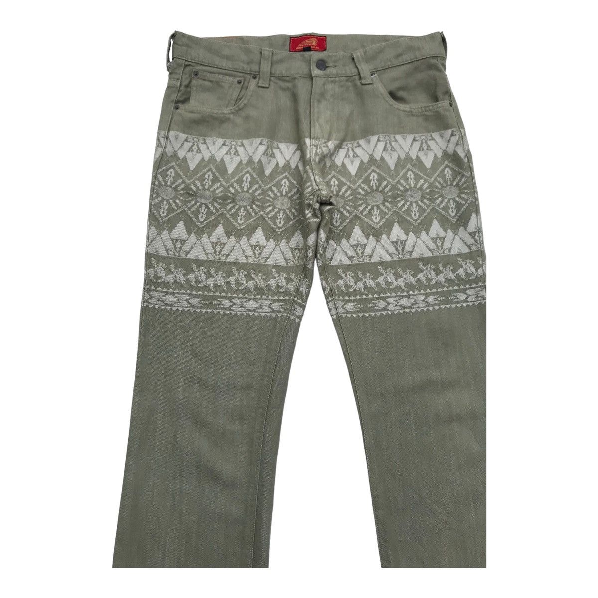 Indian Motorcycle Indian Motocycle Native Motif Denim Pants Size US 33 - 7 Thumbnail