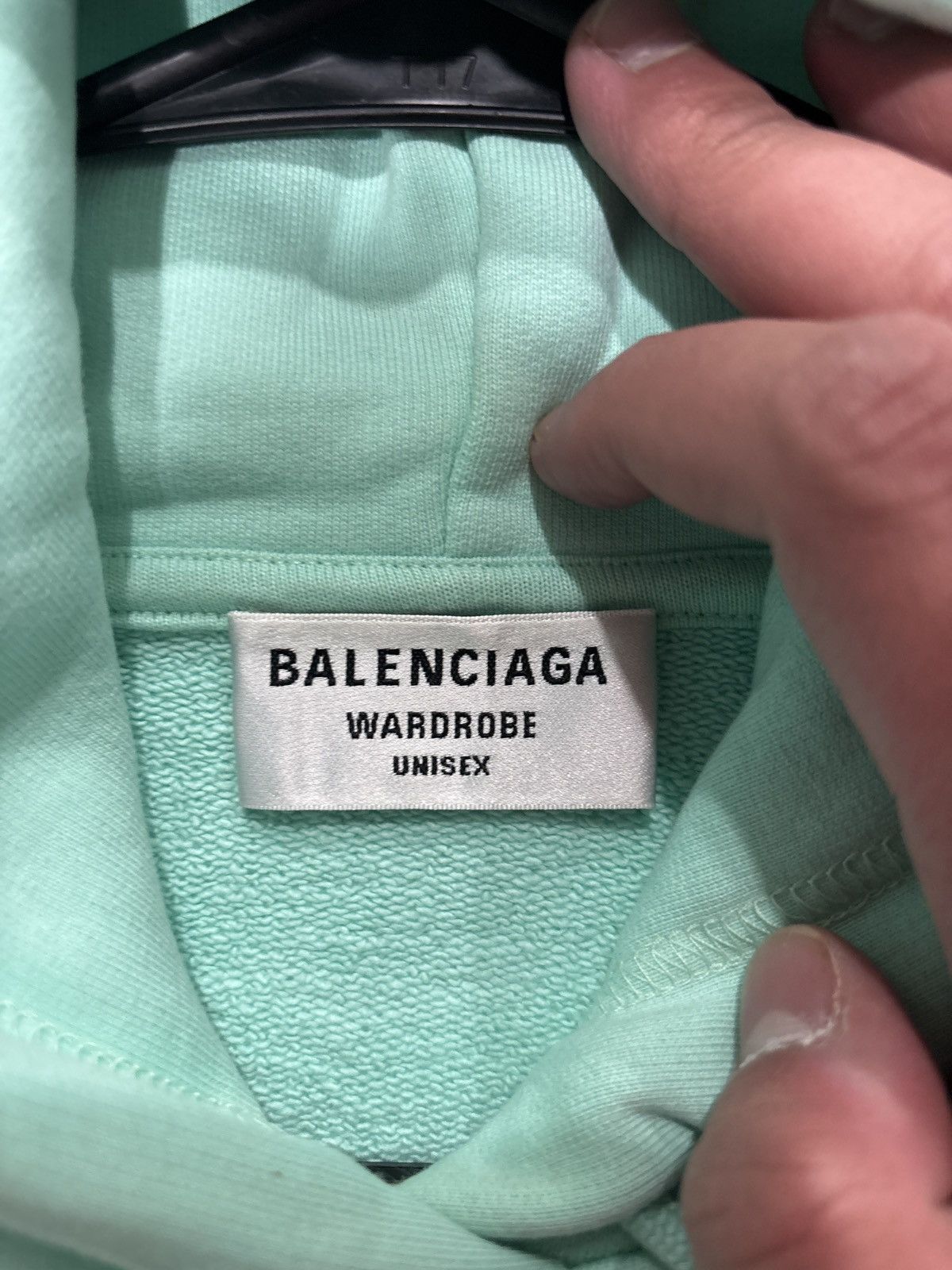 Balenciaga NEW Balenciaga Logo Hoodie Turquesa Turquoise SZ M/Fits XL Size US XL / EU 56 / 4 - 5 Thumbnail