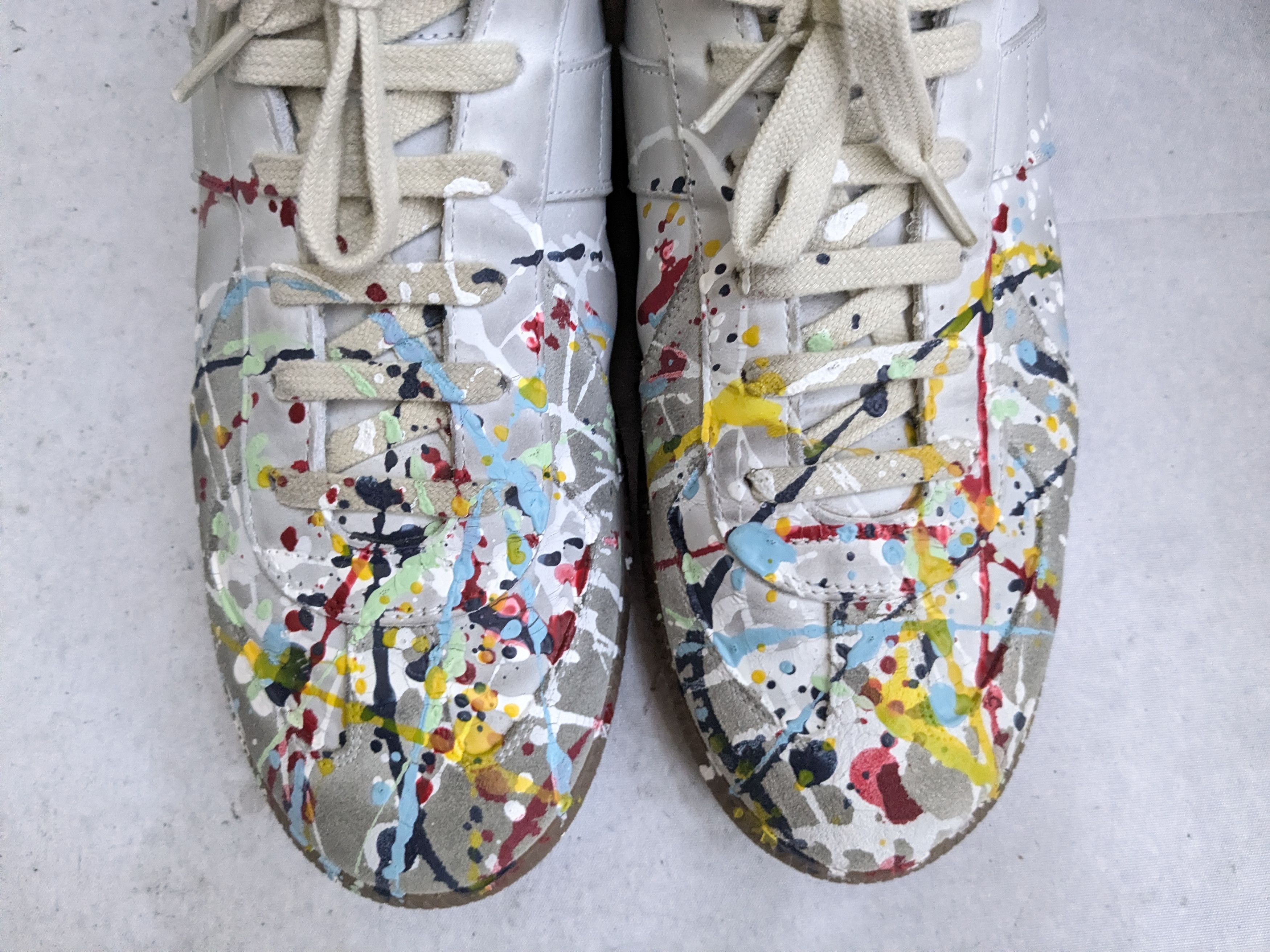 Maison Margiela Maison Margiela Replica GAT 10.5 43.5 Paint Splatter Low Size US 10.5 / EU 43-44 - 2 Thumbnail