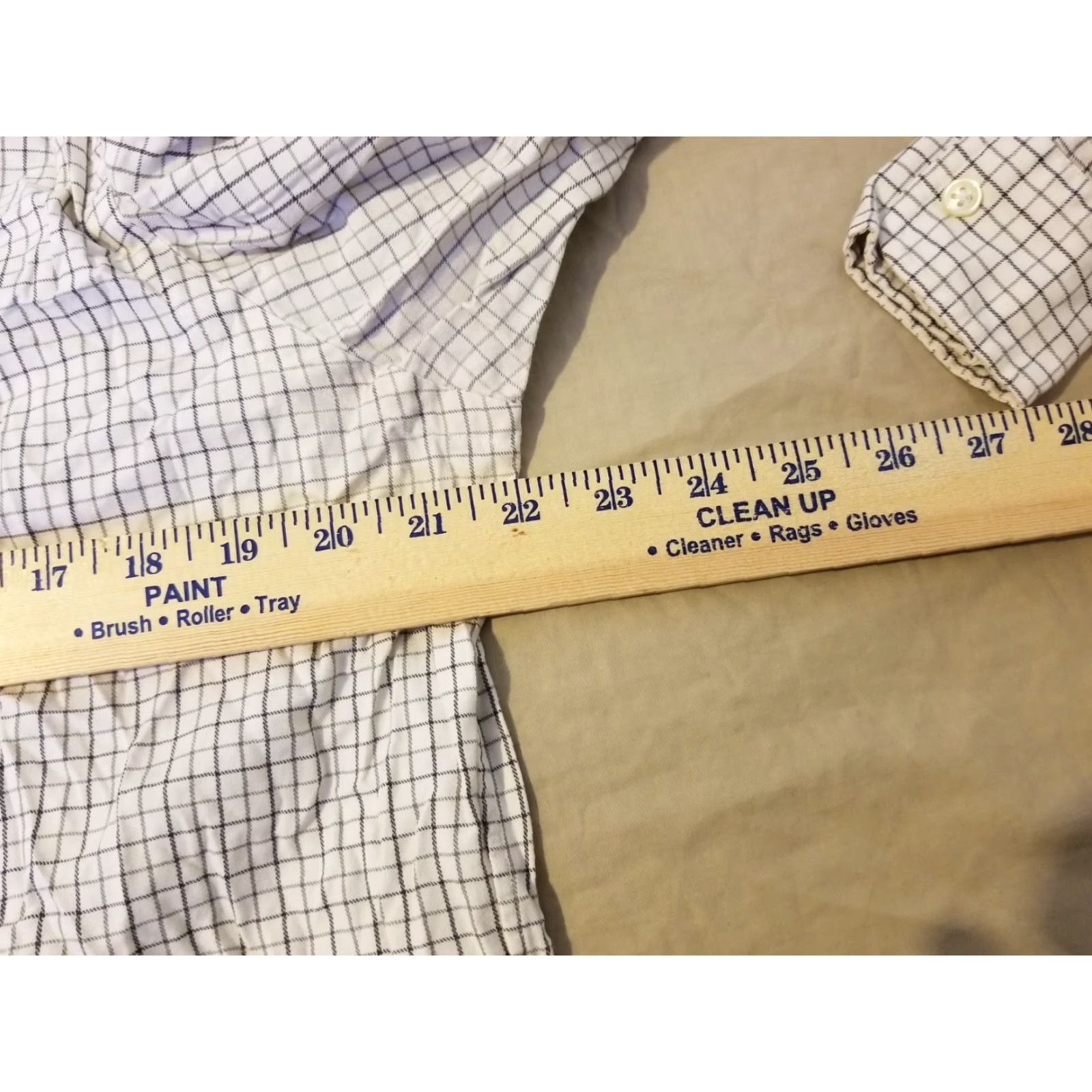 Polo Ralph Lauren Mens Polo Ralph Lauren Dress Shirt L Large Custom White Button Cotton Size 42R - 4 Thumbnail