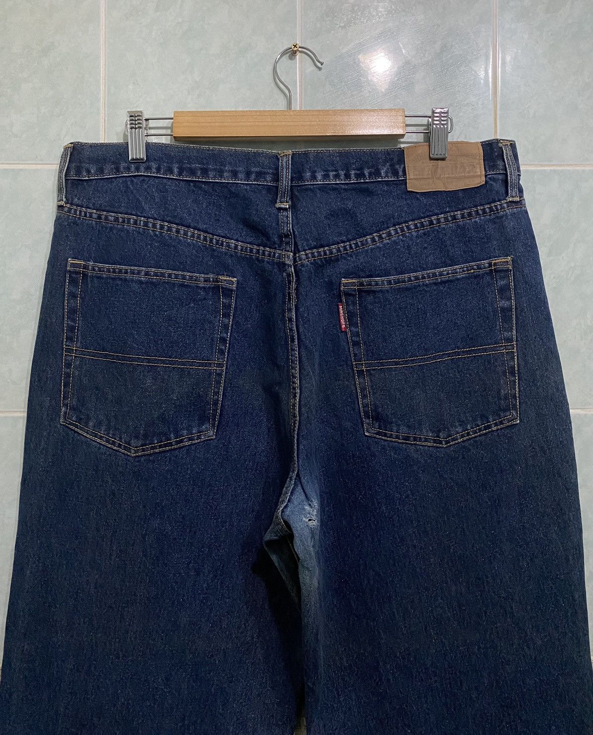 Japanese Brand Machope Blue Denim Baggy Jeans 36x33 Size US 36 / EU 52 - 6 Thumbnail