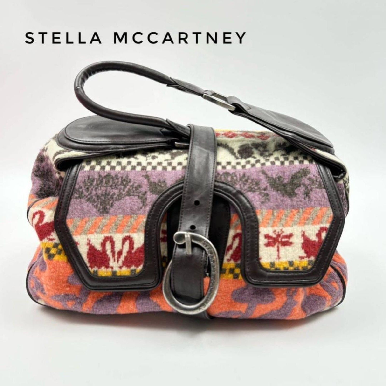 Stella McCartney Stella McCartney RARE Aztec Tweed & Vegan Leather Large Bag Size ONE SIZE - 1 Thumbnail