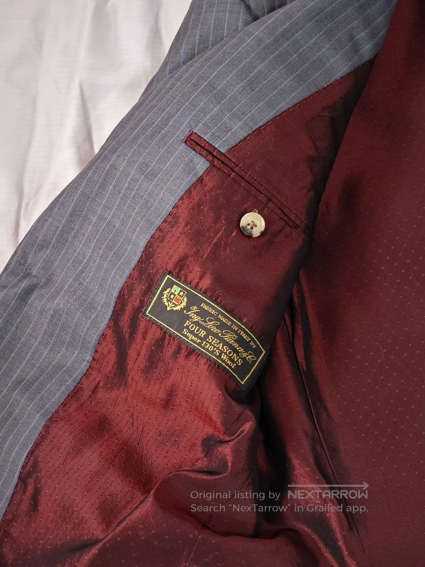 Loro Piana Italian Wool Linen Custom Suit. Size US M / EU 48-50 / 2 - 7 Thumbnail