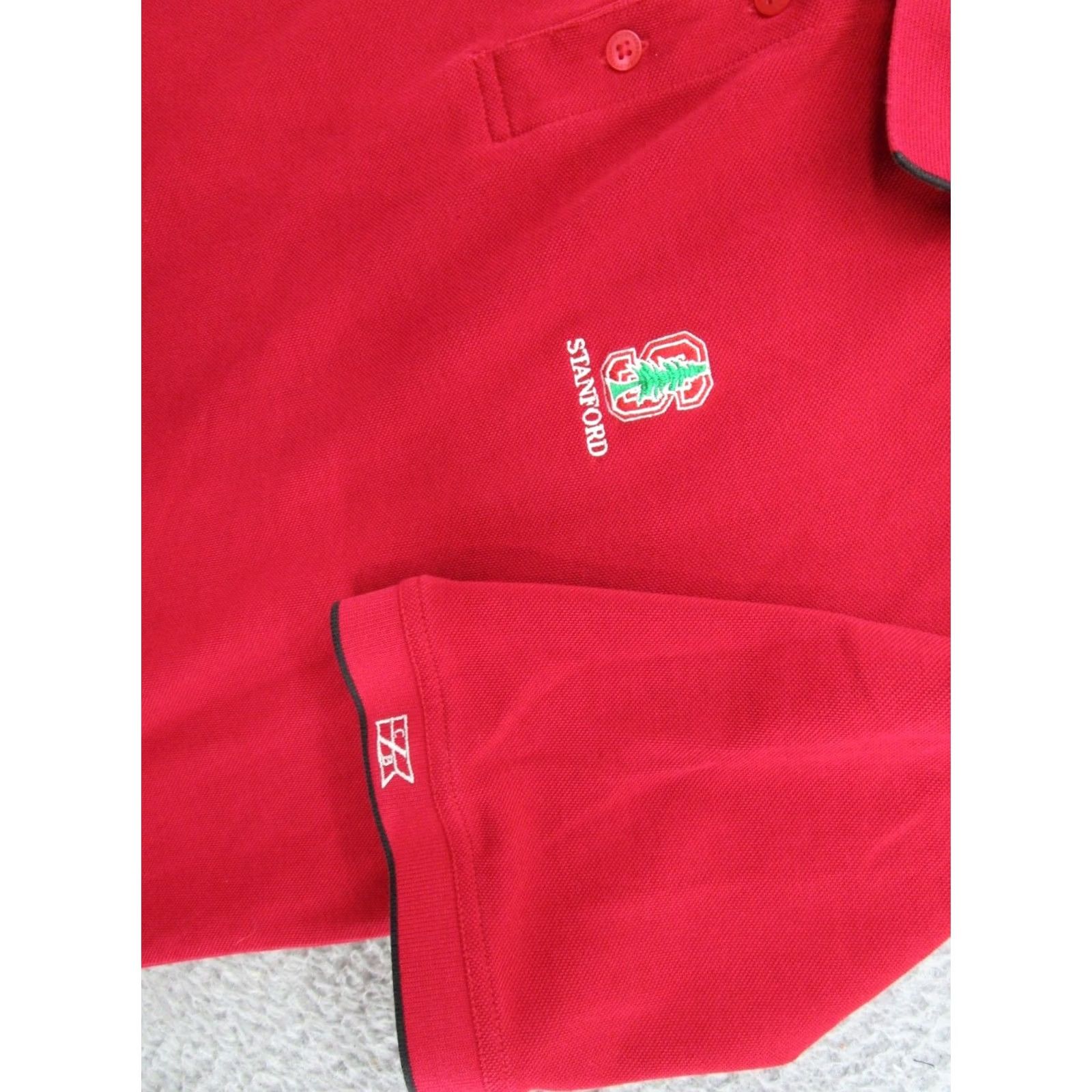 Cutter & Buck Cutter & Buck Men's Stanford University Golf Polo Shirt Size L Red Dry Tec Sports University Championship Polo Size US L / EU 52-54 / 3 - 2 Thumbnail