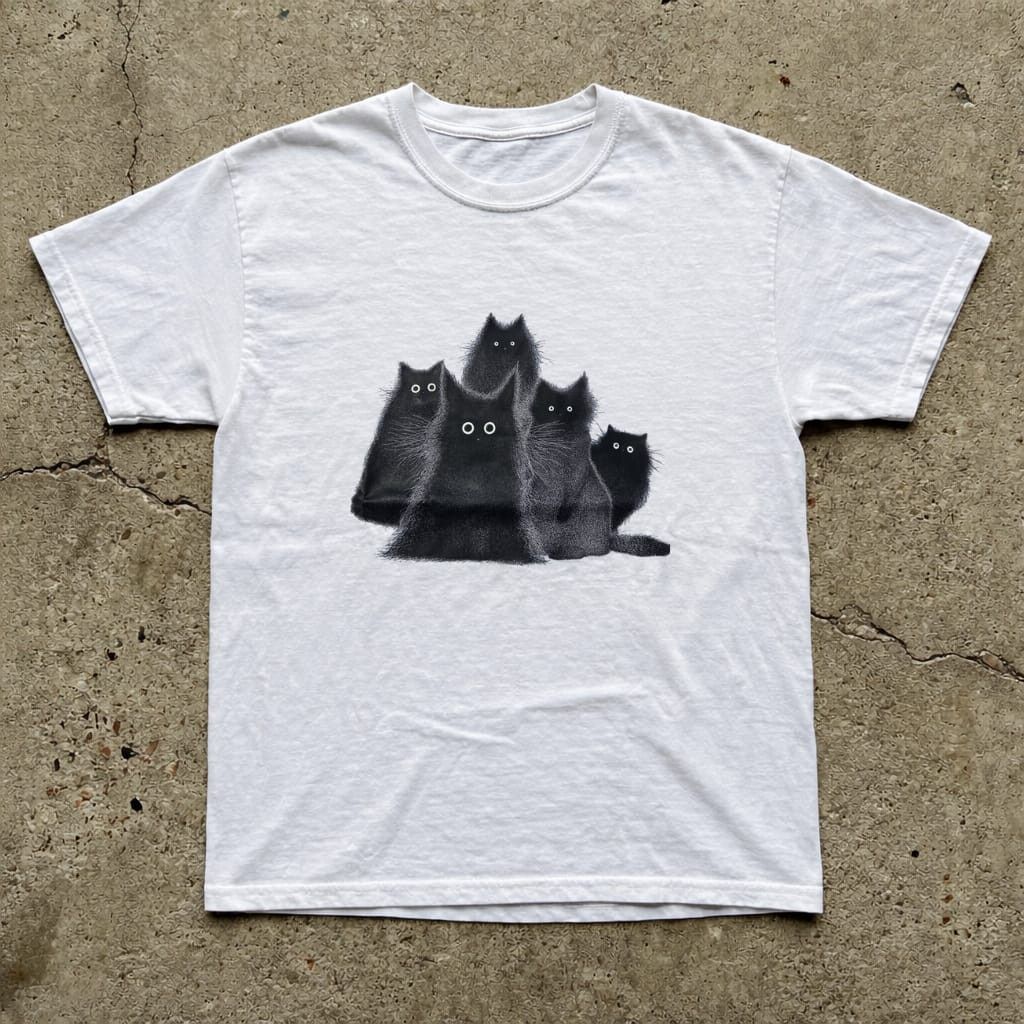 Other The kitties graphic tee white tshirt Size US L / EU 52-54 / 3 - 1 Thumbnail